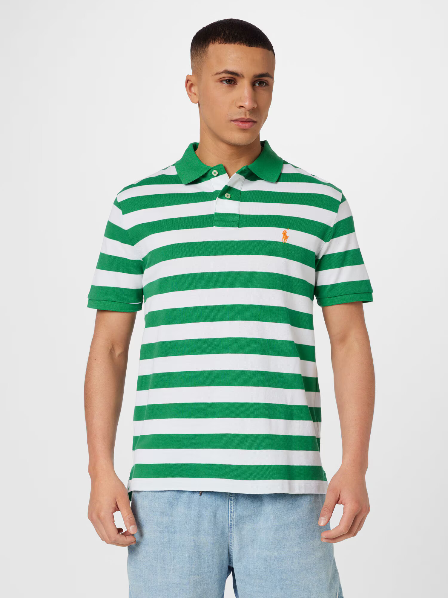 Polo Ralph Lauren Tricou verde deschis / portocaliu / alb - Pled.ro