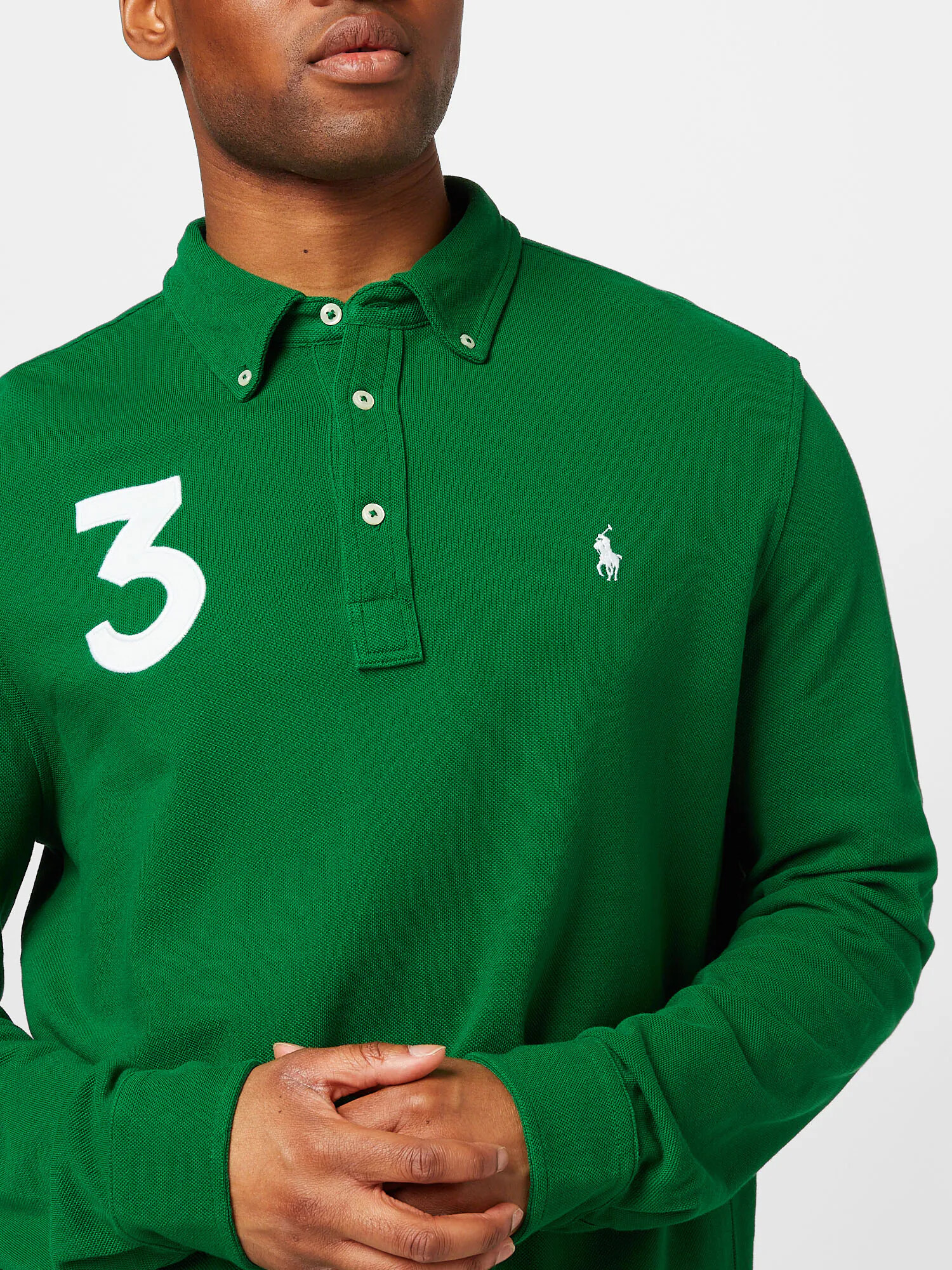 Polo Ralph Lauren Tricou verde iarbă / alb - Pled.ro