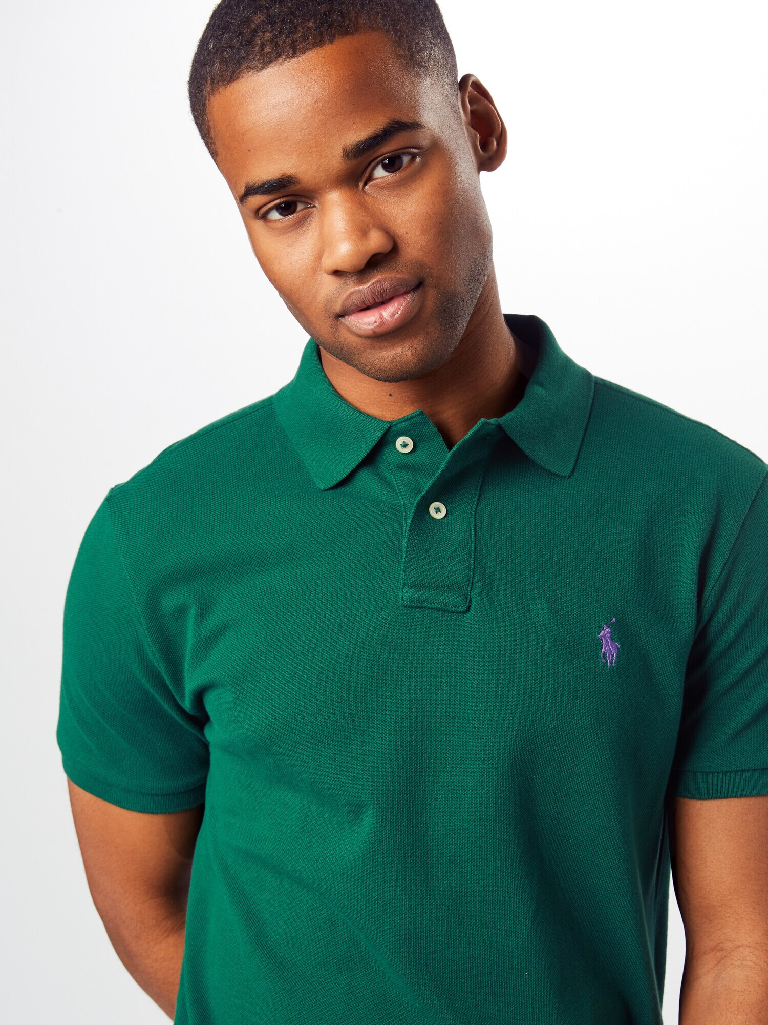 Polo Ralph Lauren Tricou verde închis / lila - Pled.ro