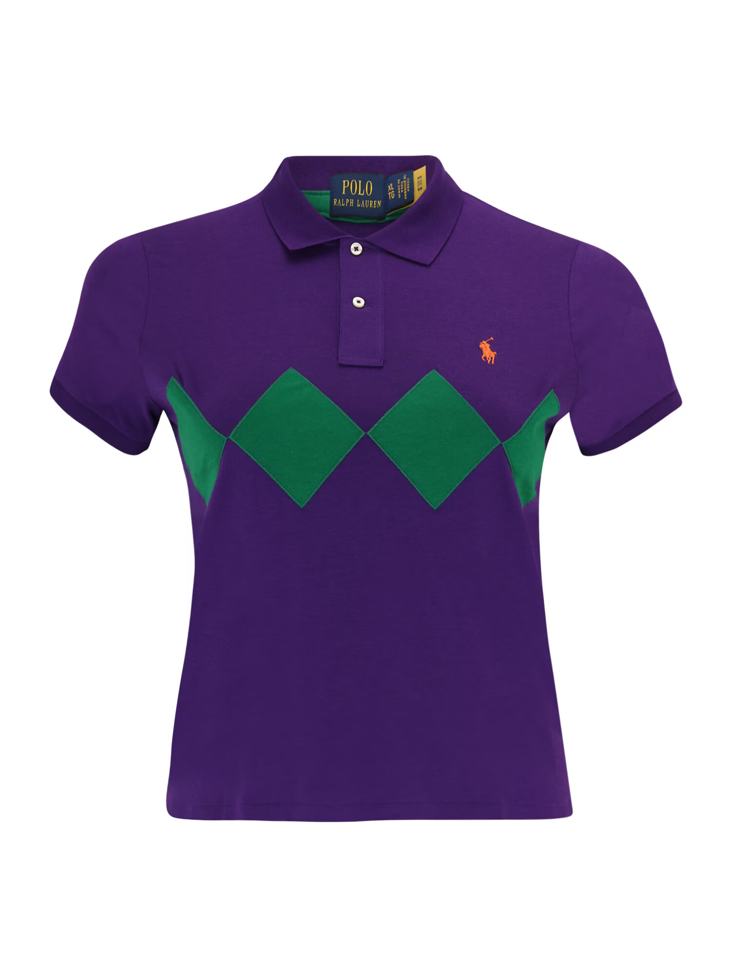 Polo Ralph Lauren Tricou verde închis / mov închis / portocaliu - Pled.ro