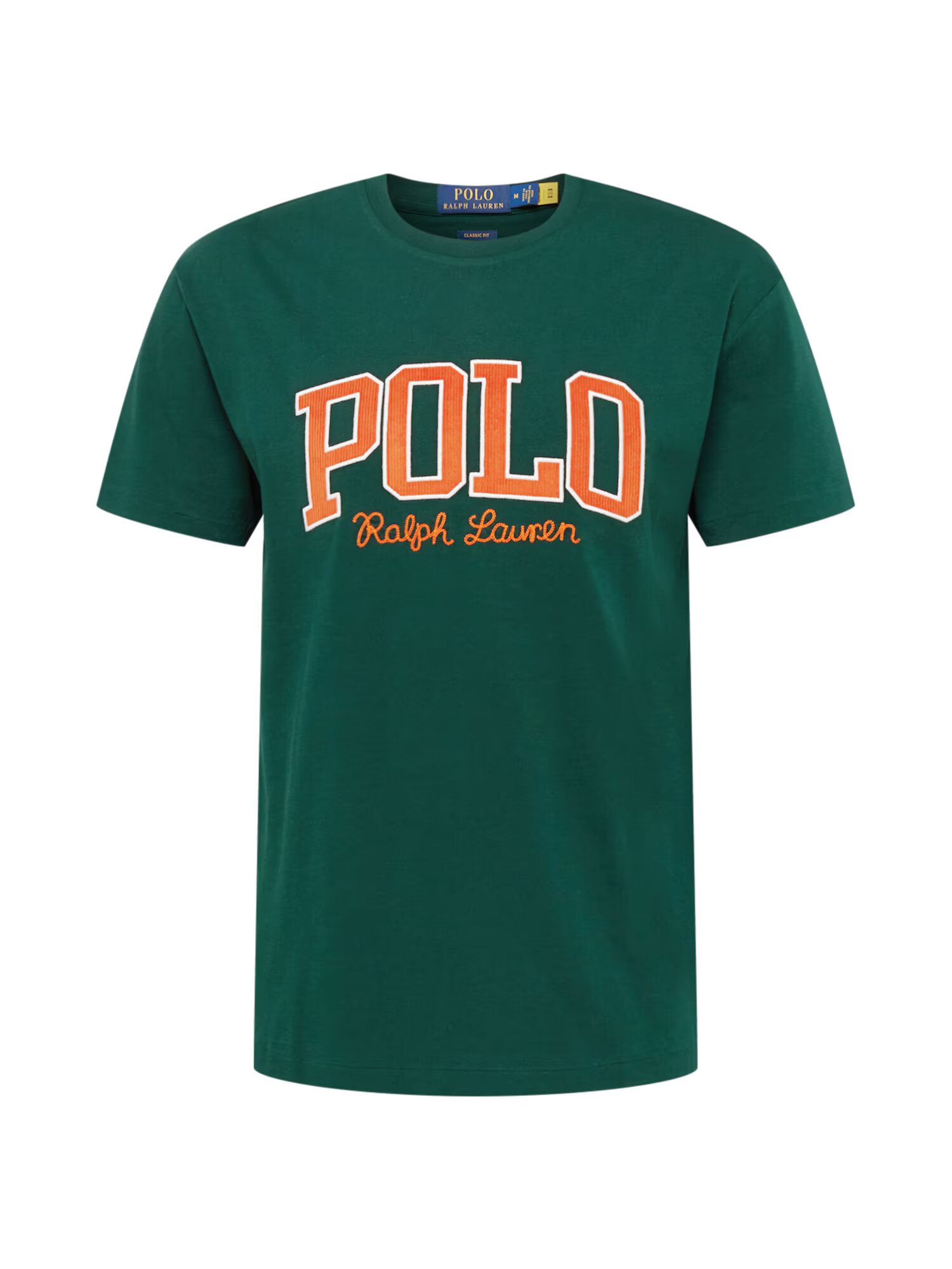 Polo Ralph Lauren Tricou verde închis / portocaliu / alb - Pled.ro