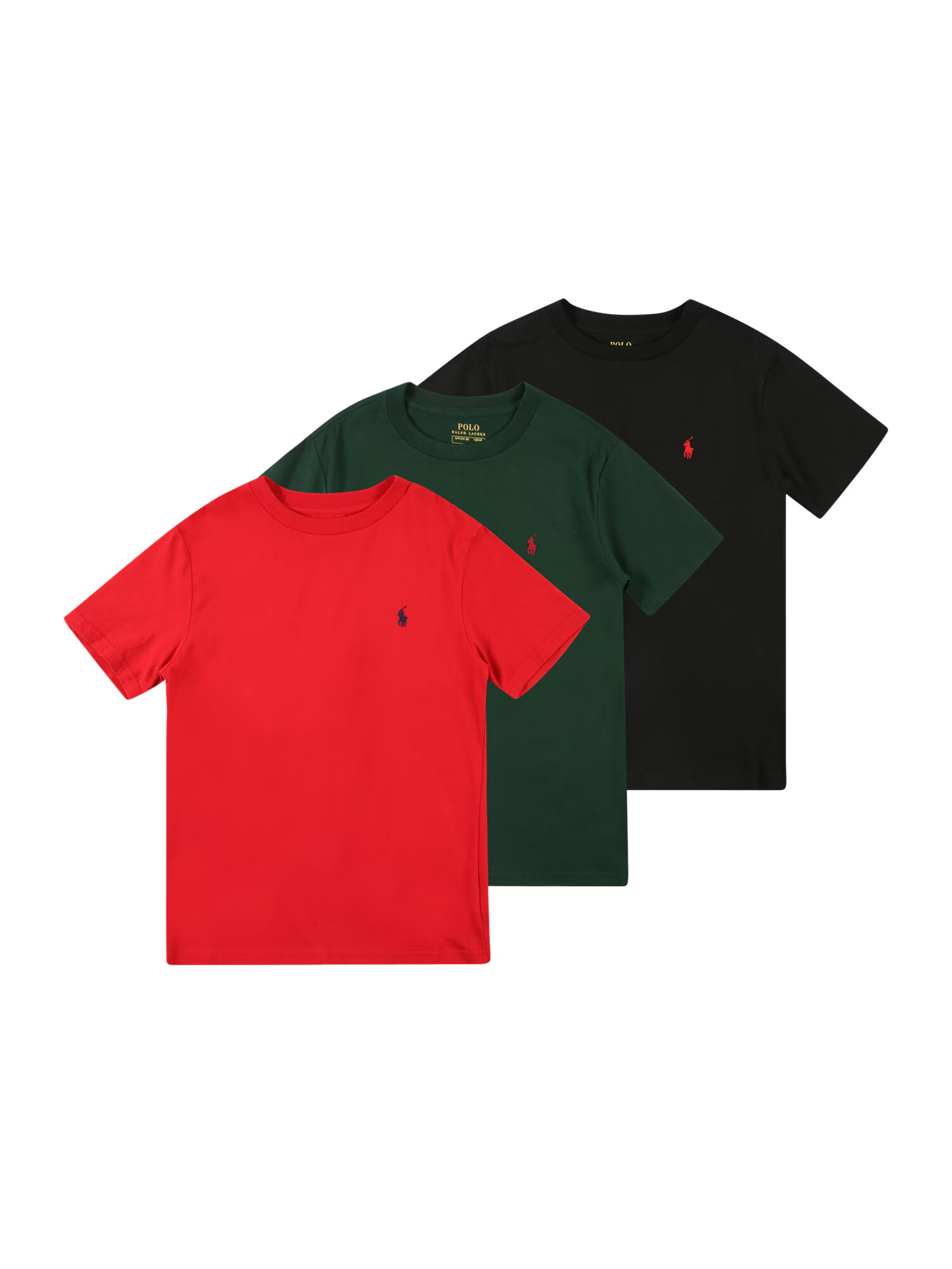 Polo Ralph Lauren Tricou verde închis / roșu / negru - Pled.ro