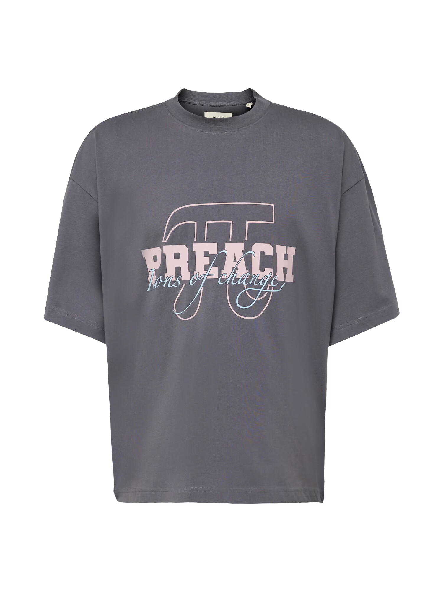 Preach Tricou albastru deschis / gri închis / roz - Pled.ro