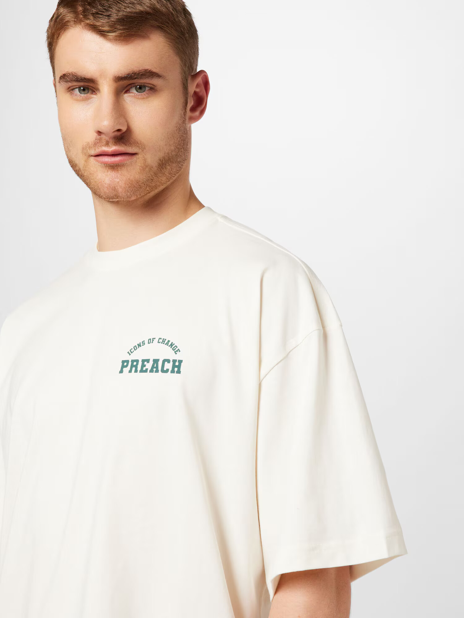 Preach Tricou verde smarald / alb - Pled.ro