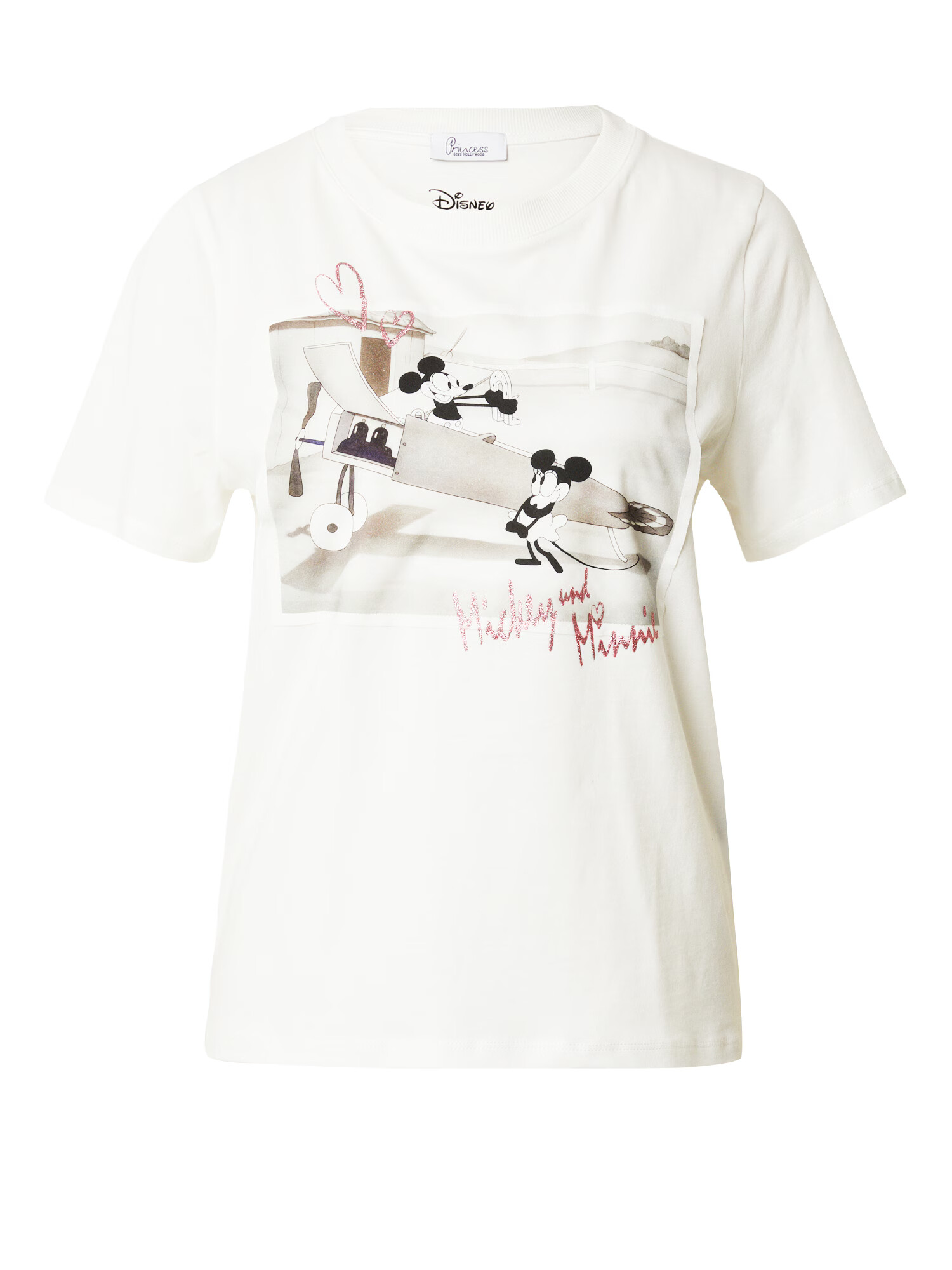 PRINCESS GOES HOLLYWOOD Tricou gri deschis / roşu închis / negru / alb - Pled.ro