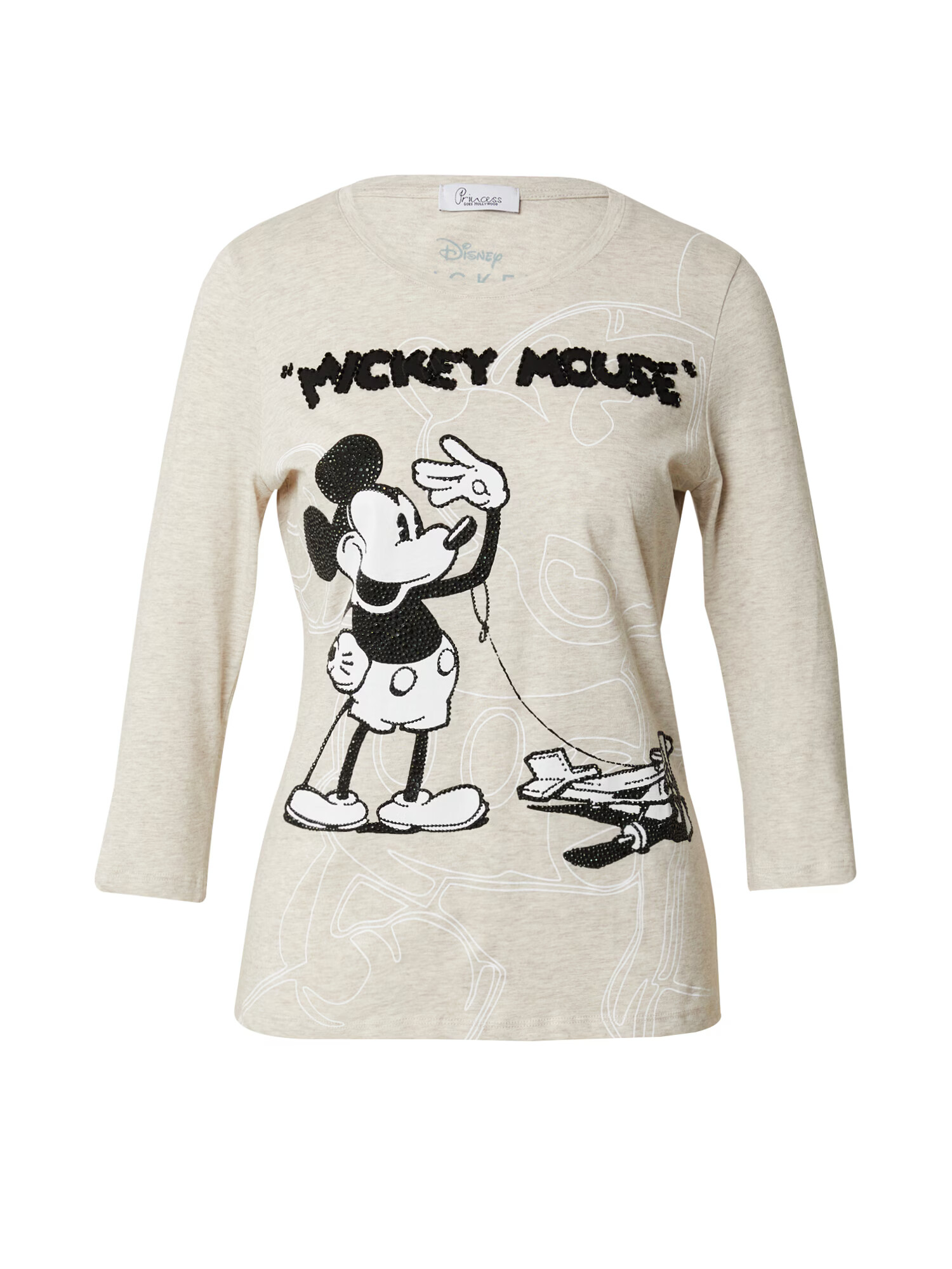 PRINCESS GOES HOLLYWOOD Tricou 'Mickey Mouse' bej / negru / alb - Pled.ro