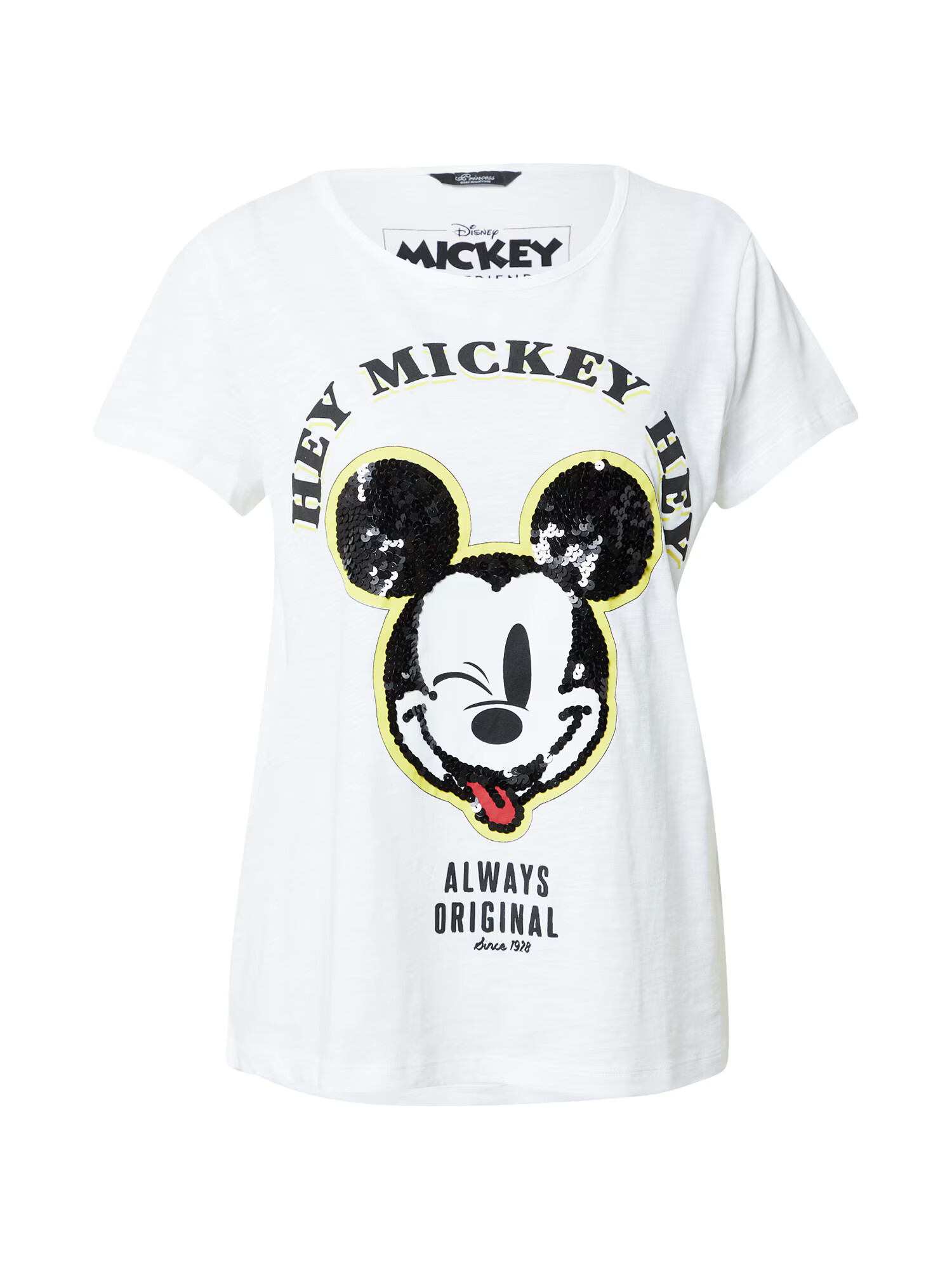 PRINCESS GOES HOLLYWOOD Tricou 'Mickey Sequins' galben / roșu / negru / alb - Pled.ro