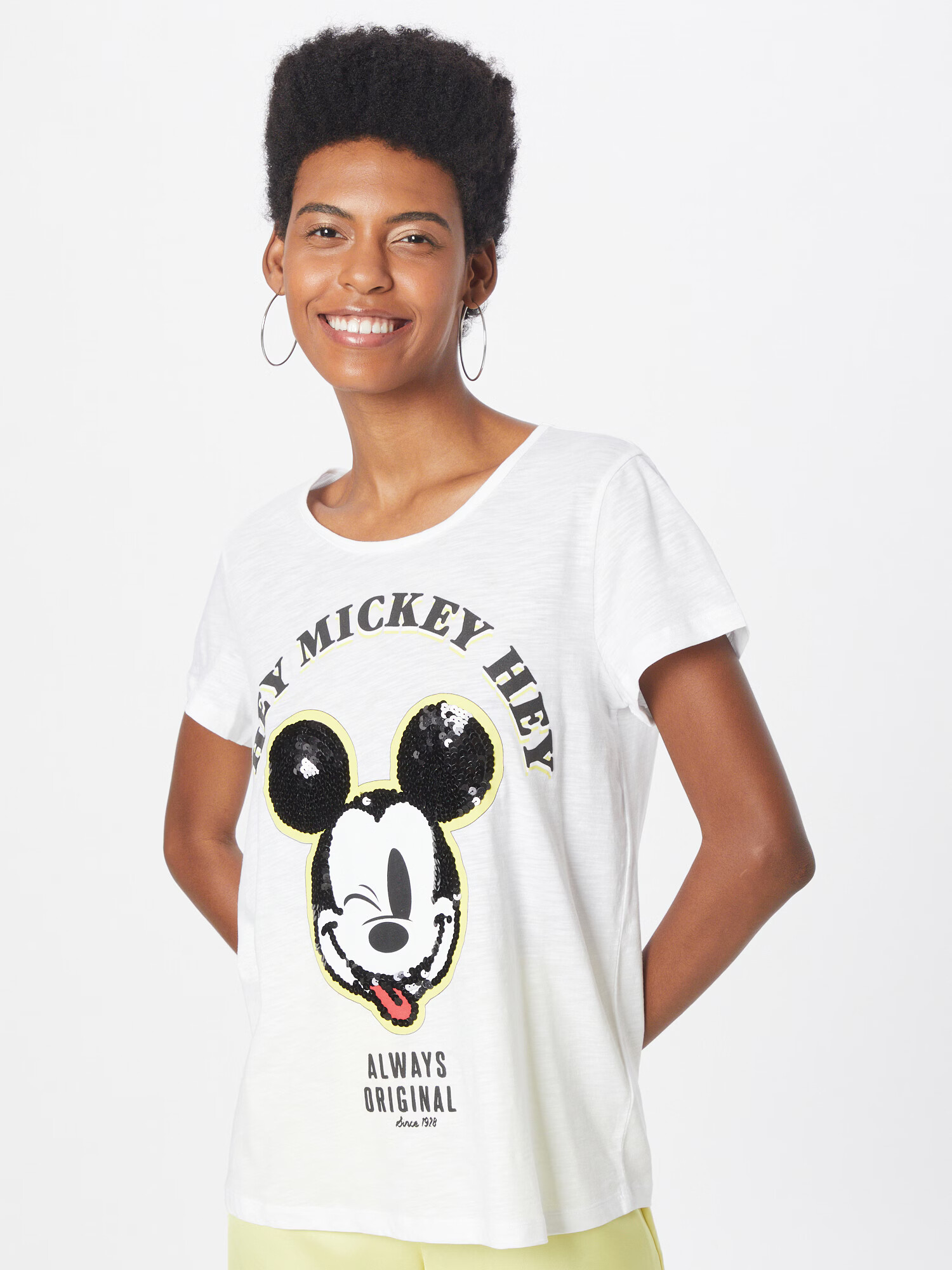 PRINCESS GOES HOLLYWOOD Tricou 'Mickey Sequins' galben / roșu / negru / alb - Pled.ro