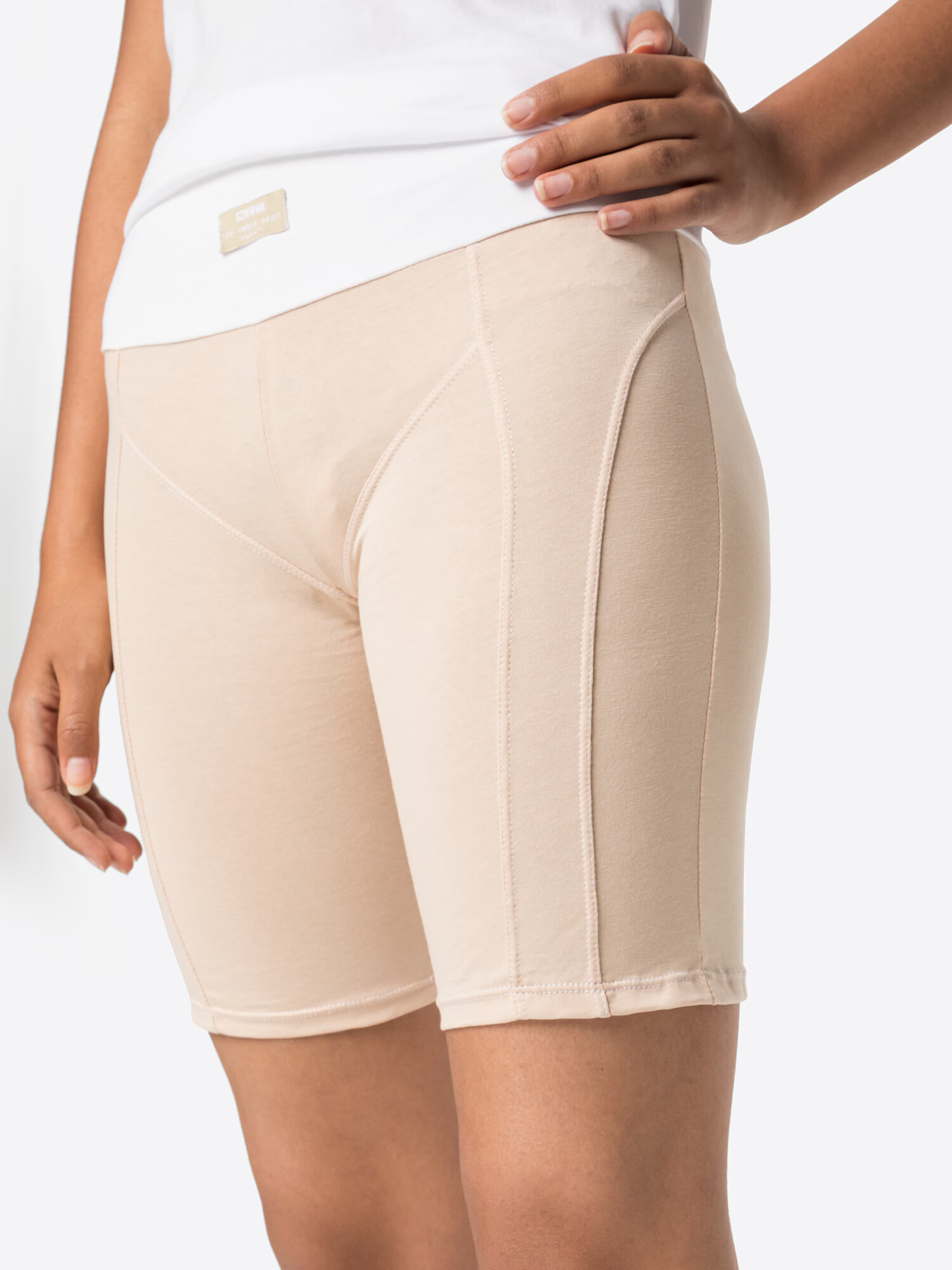 Public Desire Leggings bej / alb - Pled.ro