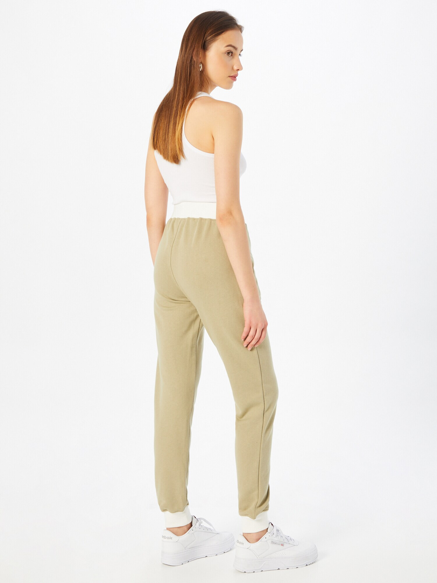 Public Desire Pantaloni bej / alb - Pled.ro