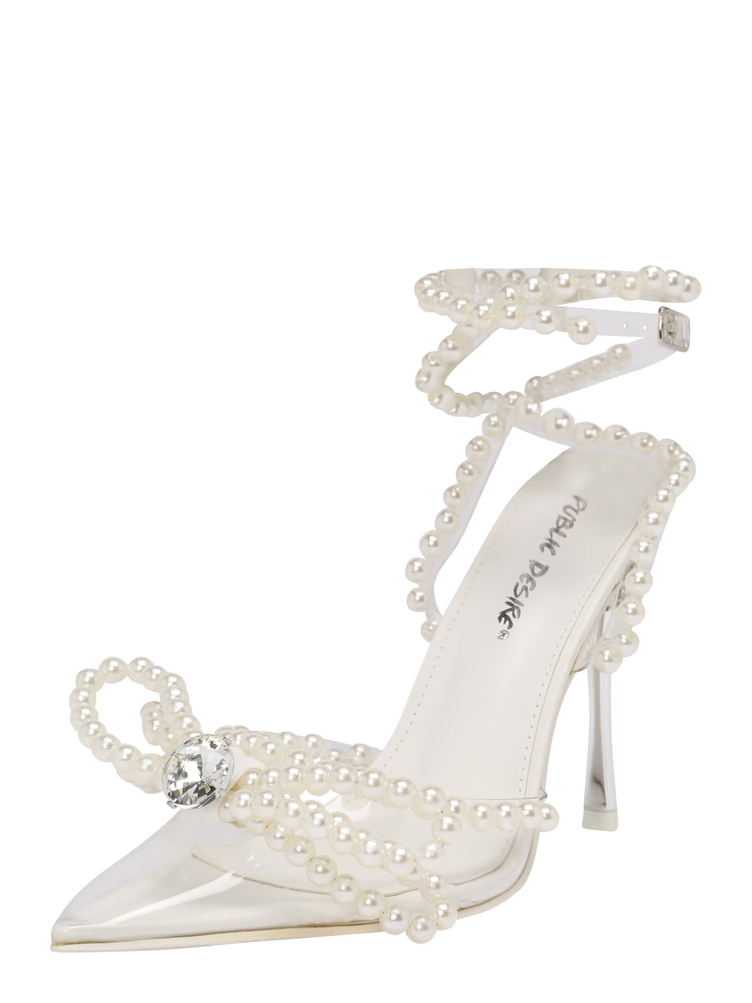 Public Desire Pumps 'PEARL' bej / alb perlat - Pled.ro