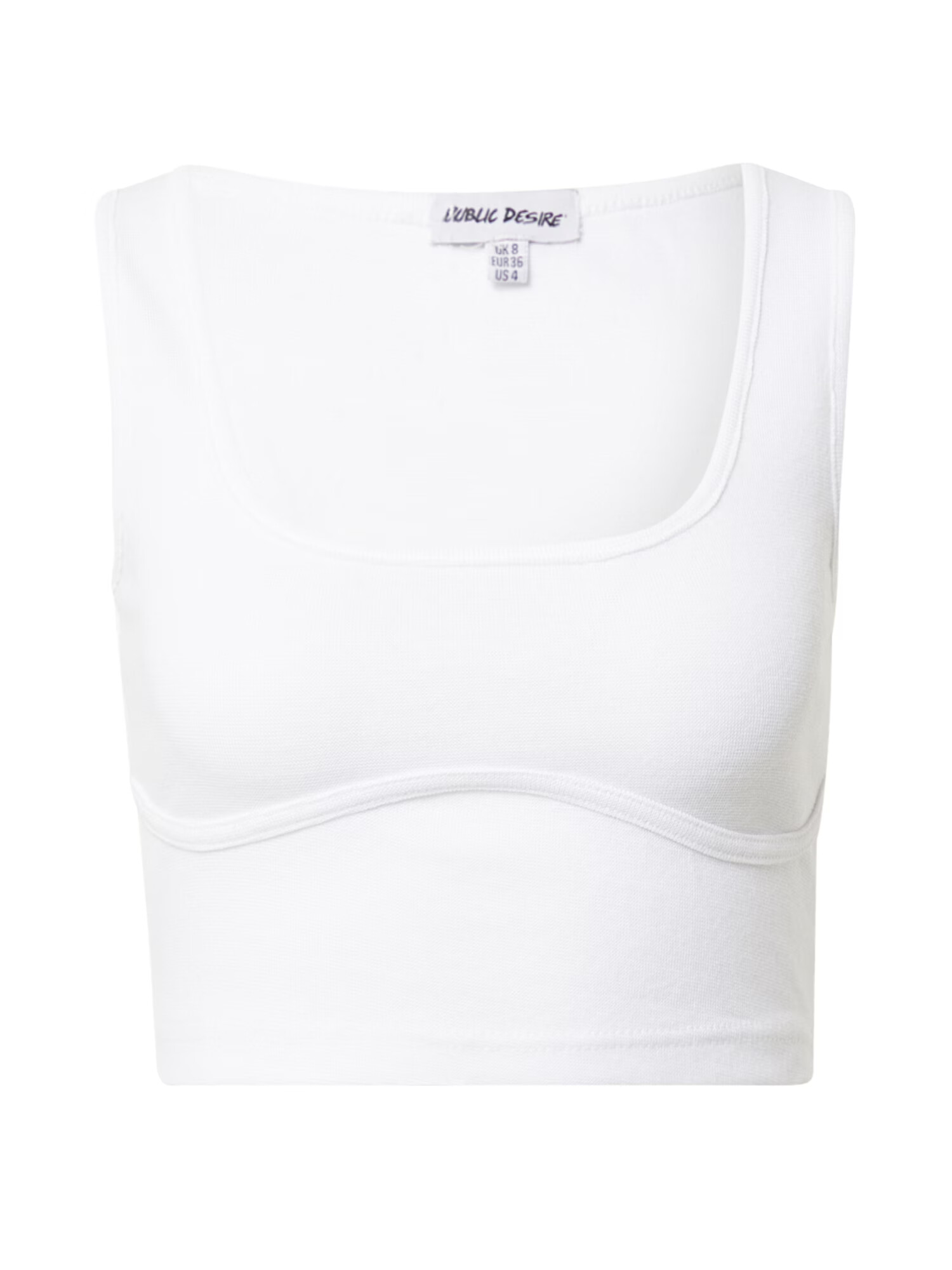 Public Desire Top alb - Pled.ro