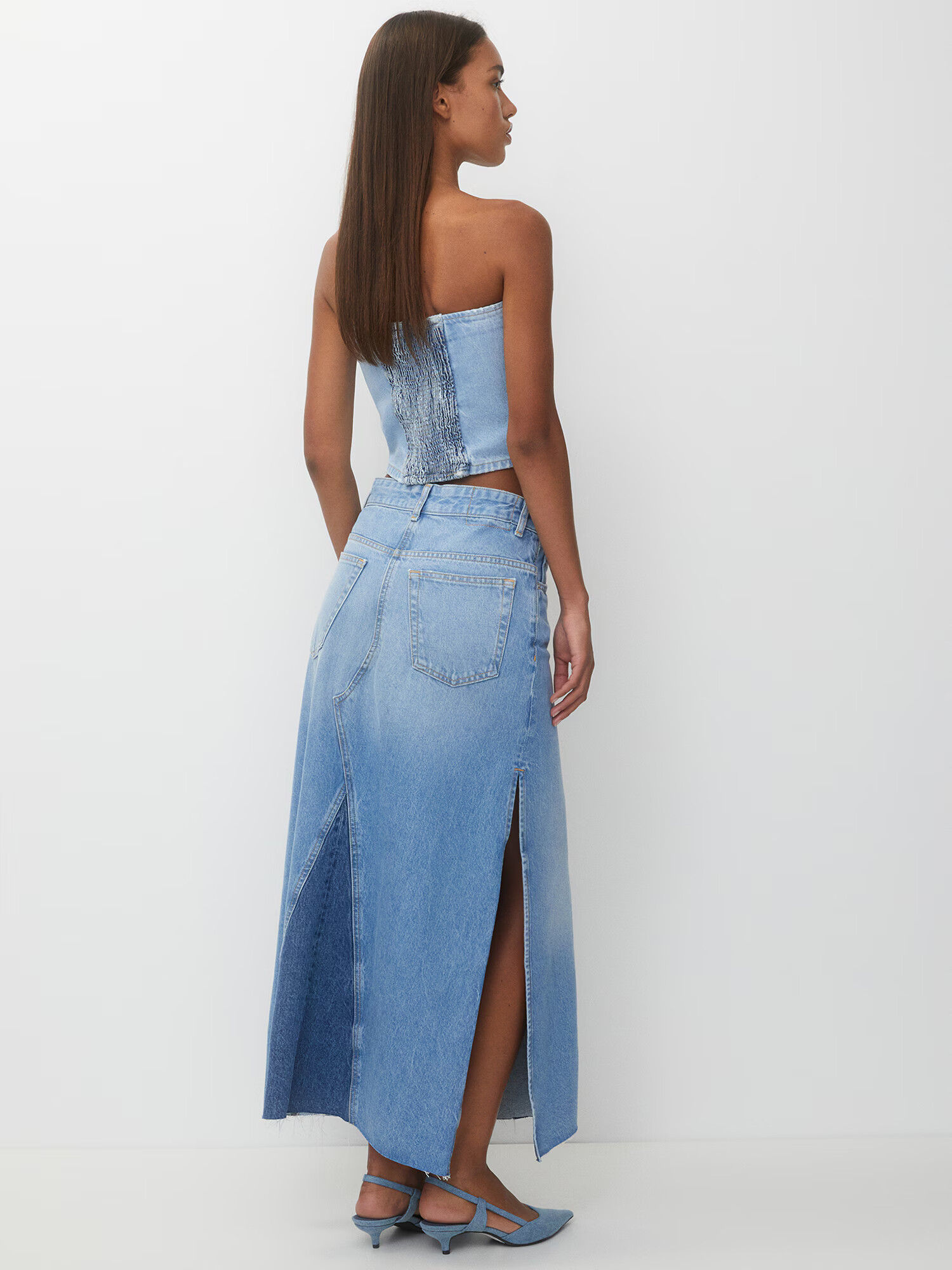 Pull&Bear Bluză albastru denim / albastru deschis - Pled.ro