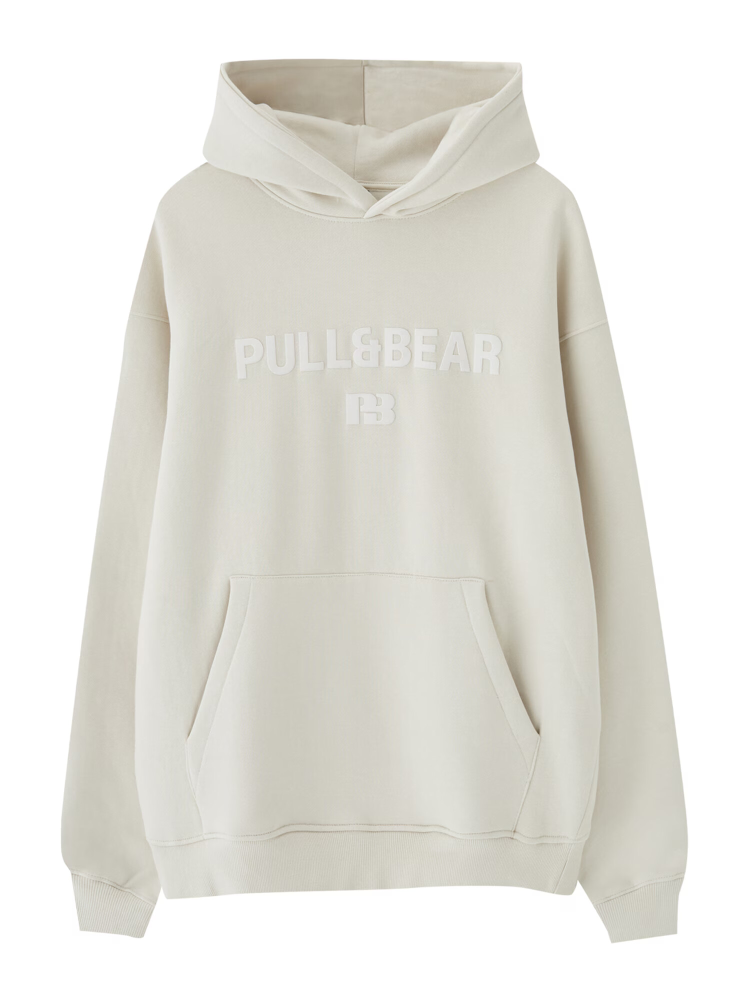 Pull&Bear Bluză de molton alb - Pled.ro