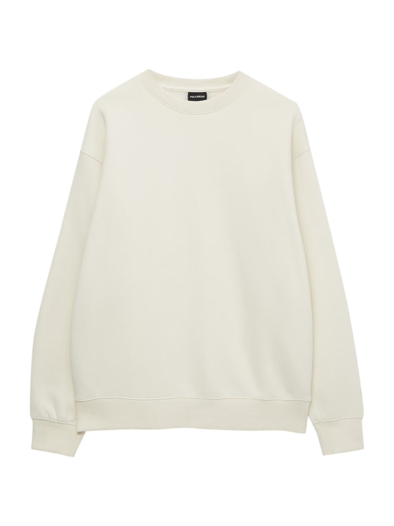 Pull&Bear Bluză de molton alb natural - Pled.ro