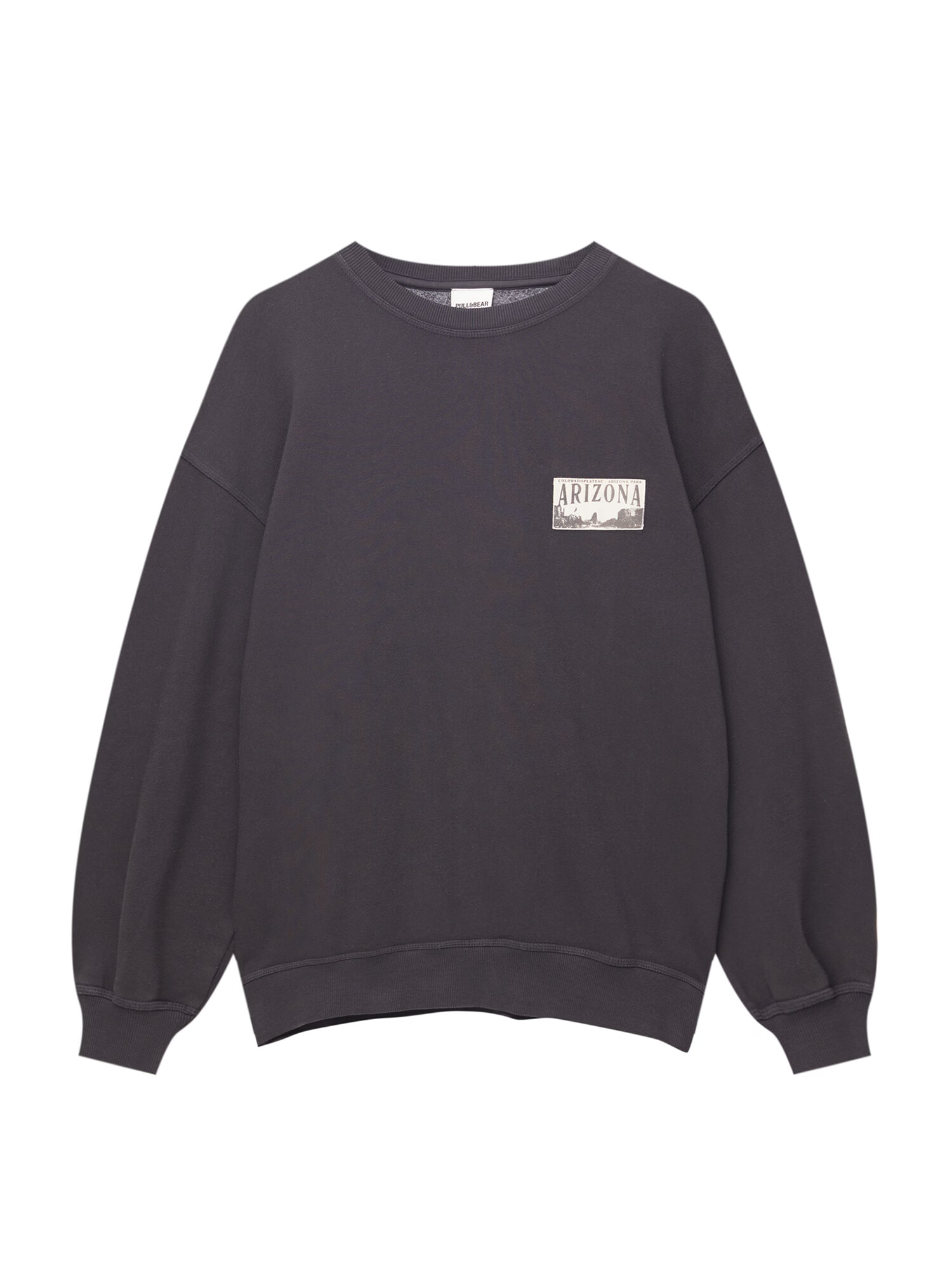 Pull&Bear Bluză de molton gri grafit / gri deschis / alb murdar - Pled.ro