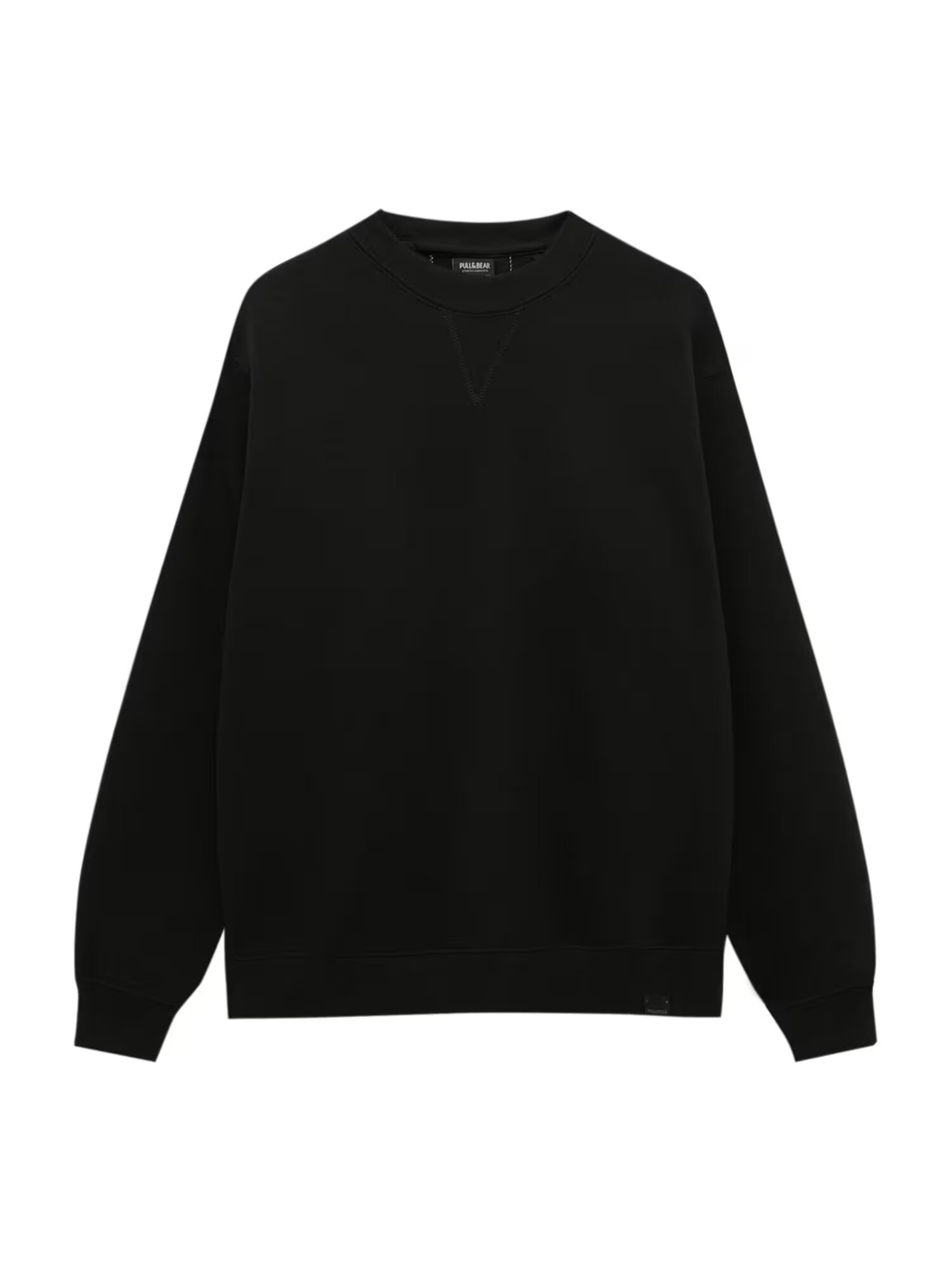 Pull&Bear Bluză de molton negru - Pled.ro