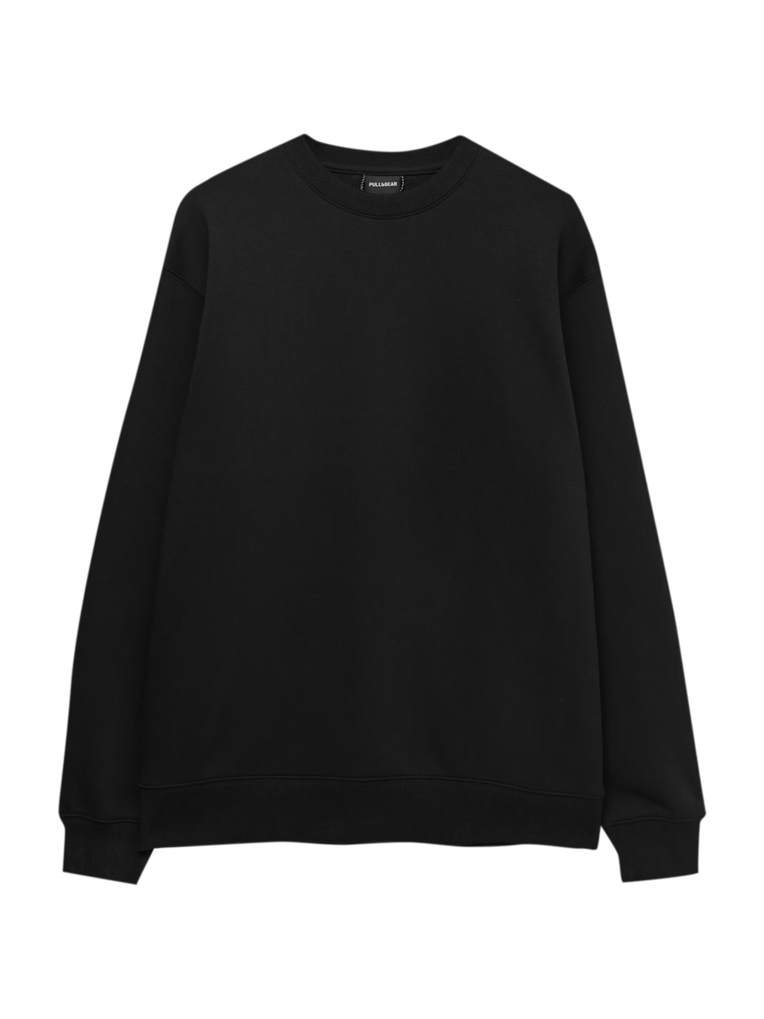 Pull&Bear Bluză de molton negru - Pled.ro