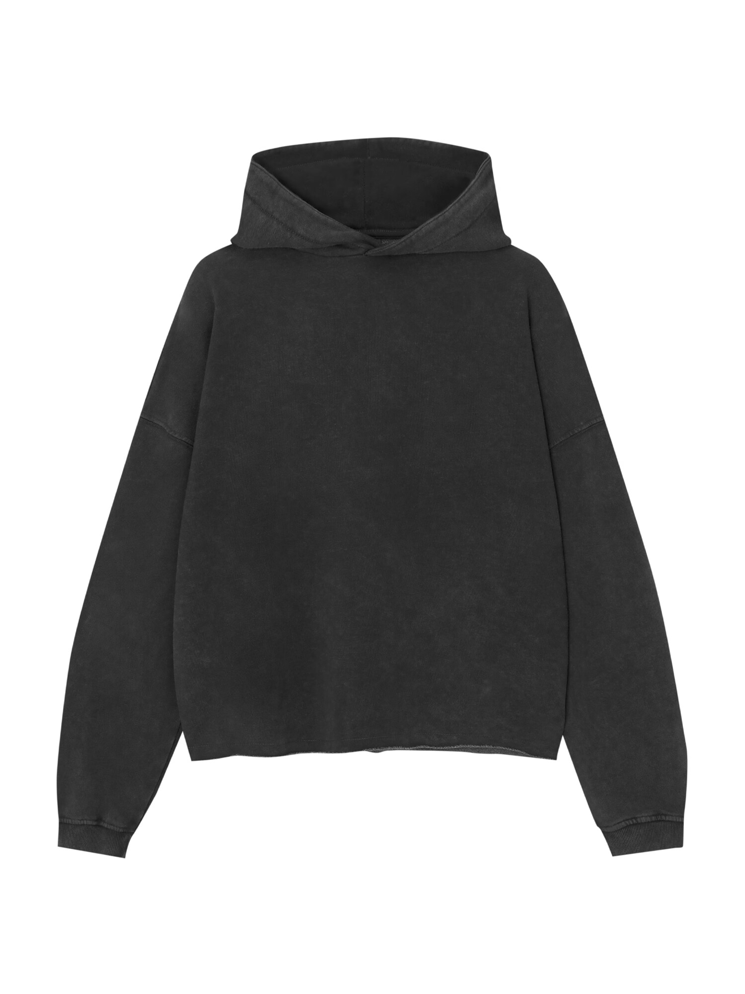 Pull&Bear Bluză de molton negru - Pled.ro