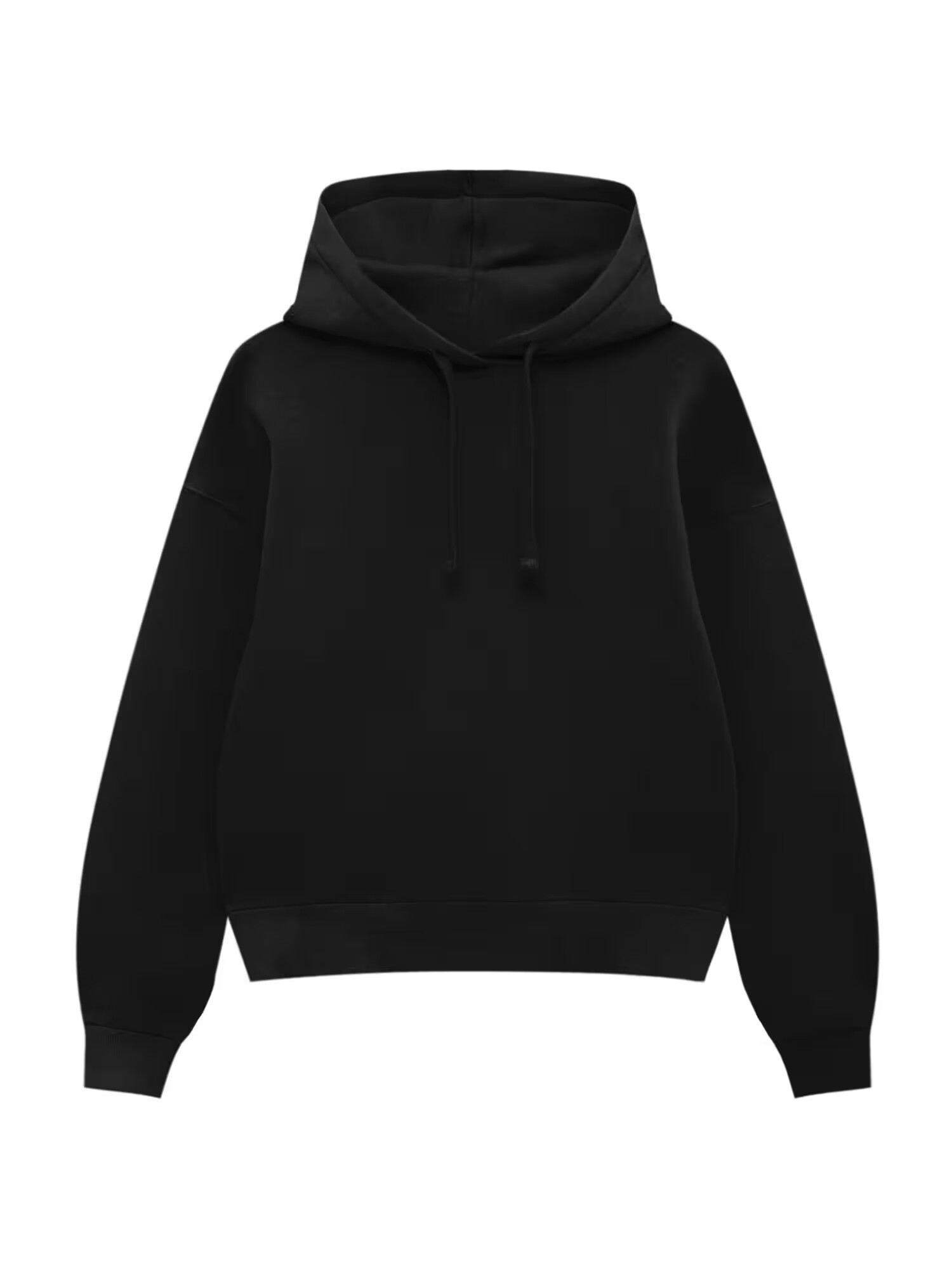 Pull&Bear Bluză de molton negru - Pled.ro