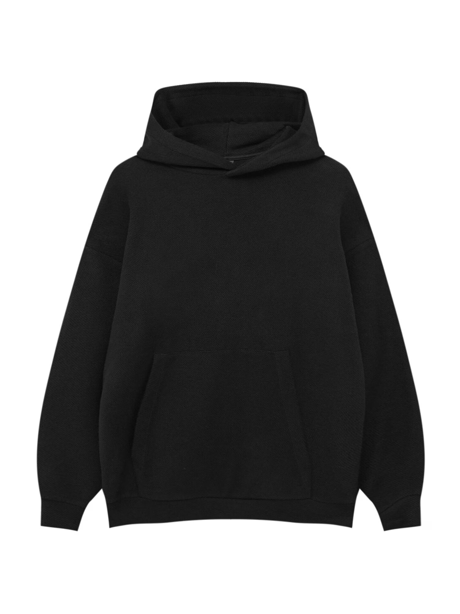 Pull&Bear Bluză de molton negru - Pled.ro