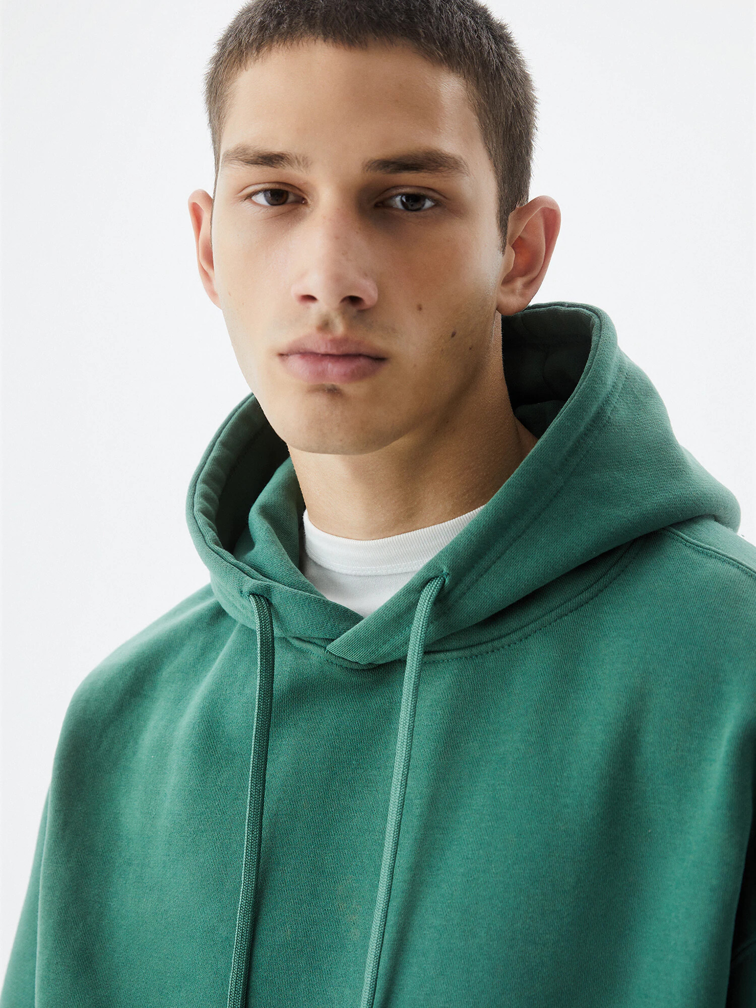 Pull&Bear Bluză de molton verde închis - Pled.ro