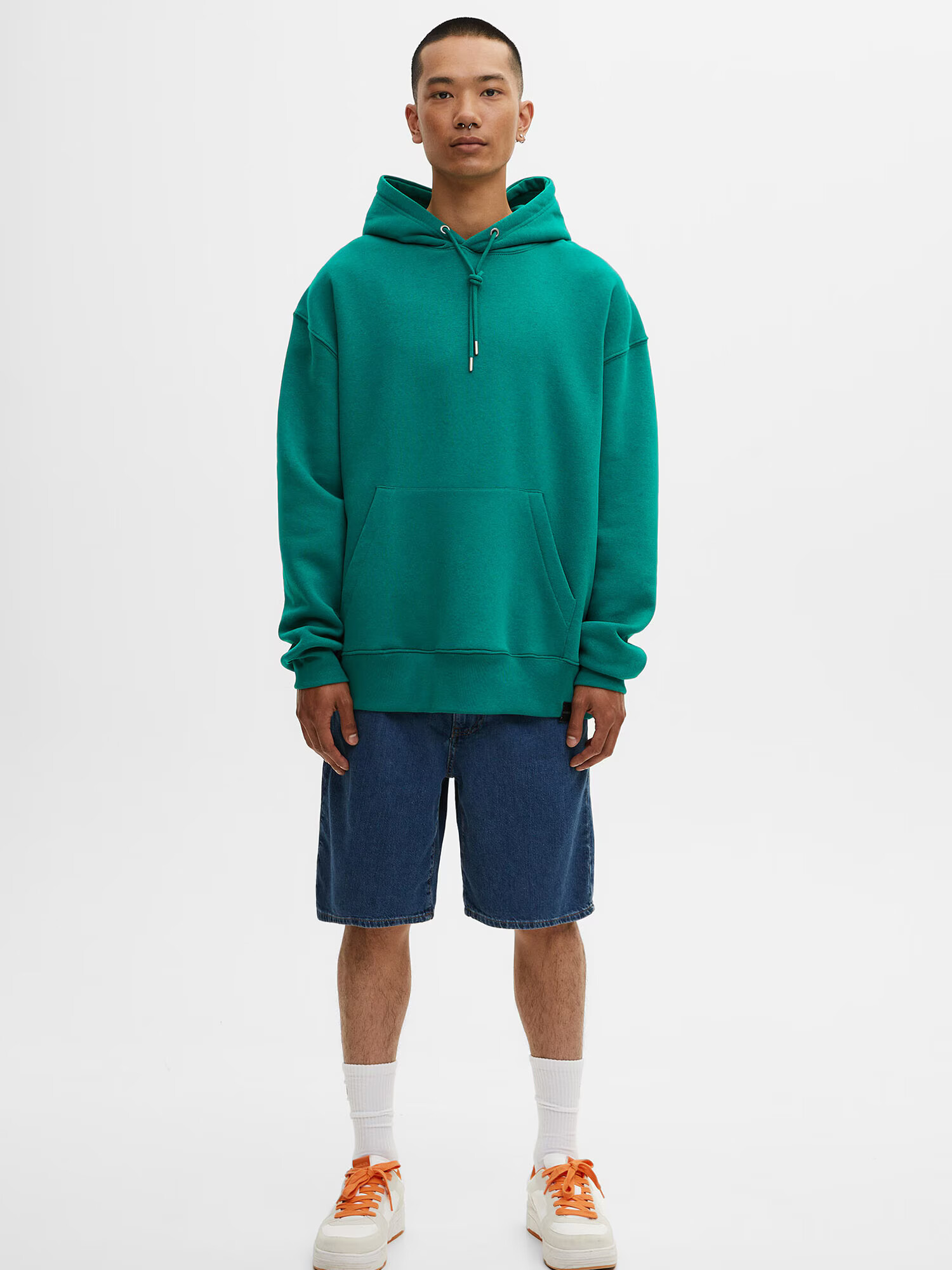 Pull&Bear Bluză de molton verde pin - Pled.ro