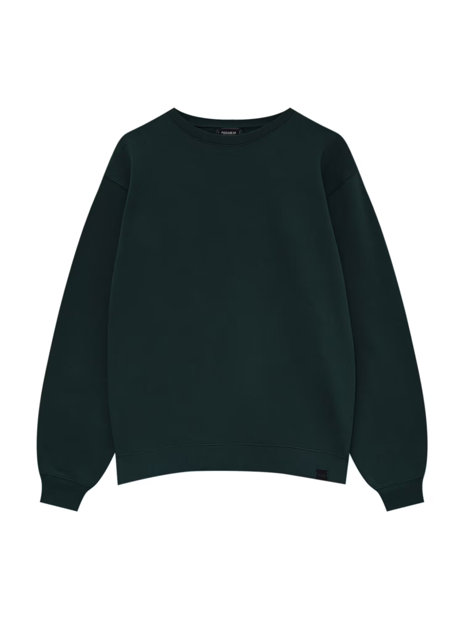 Pull&Bear Bluză de molton verde pin / negru - Pled.ro