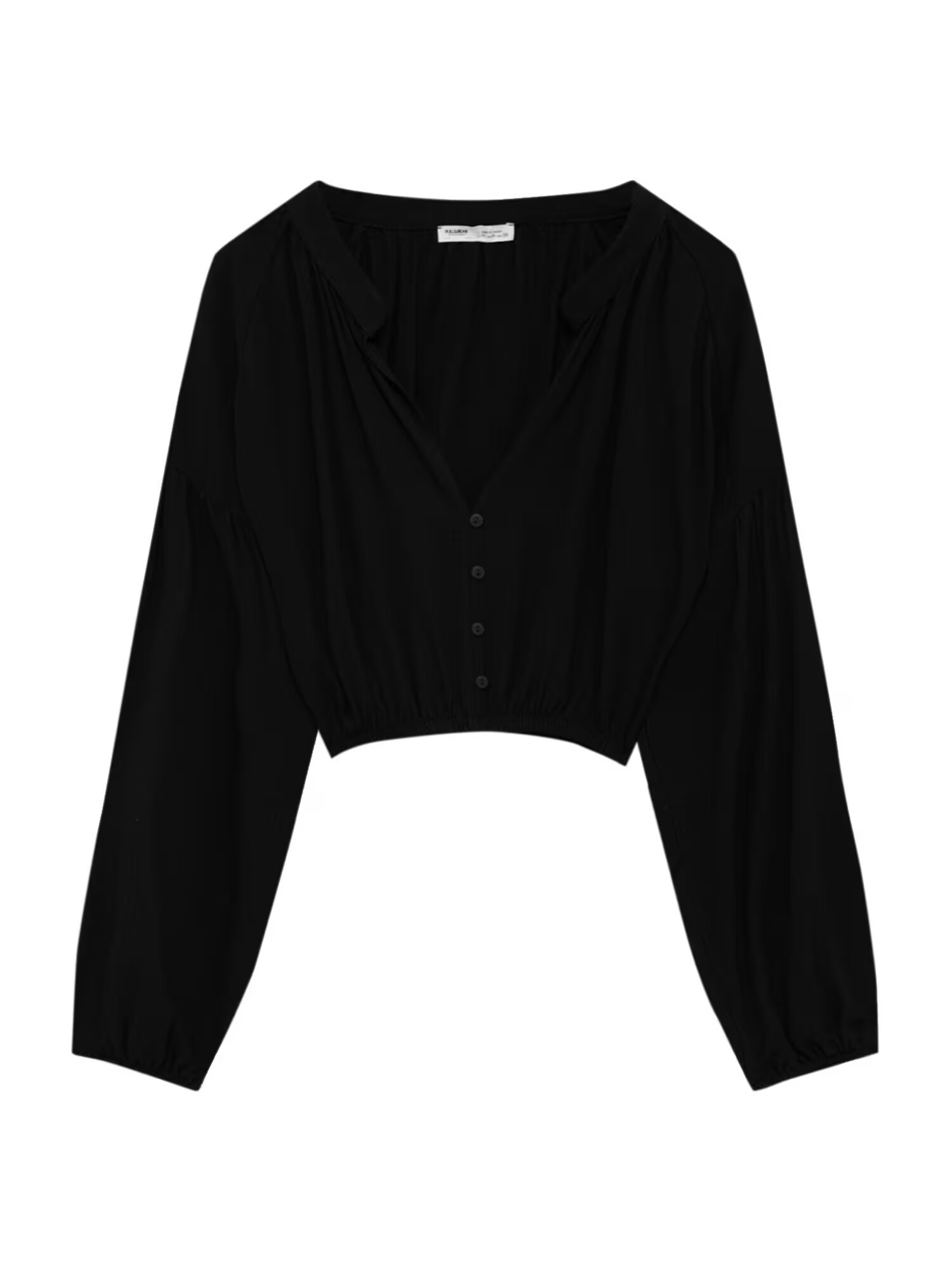 Pull&Bear Bluză negru - Pled.ro