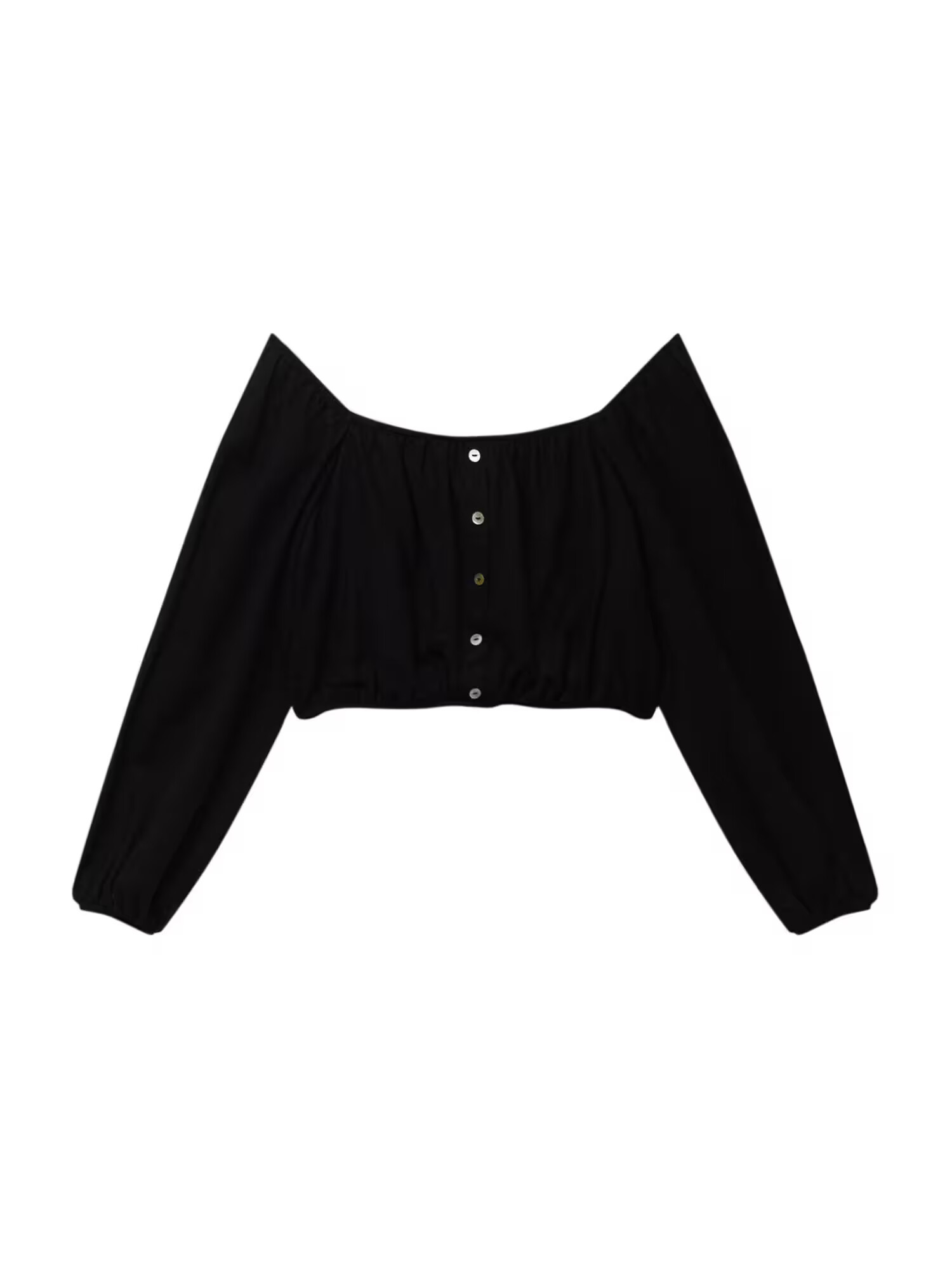 Pull&Bear Bluză negru - Pled.ro