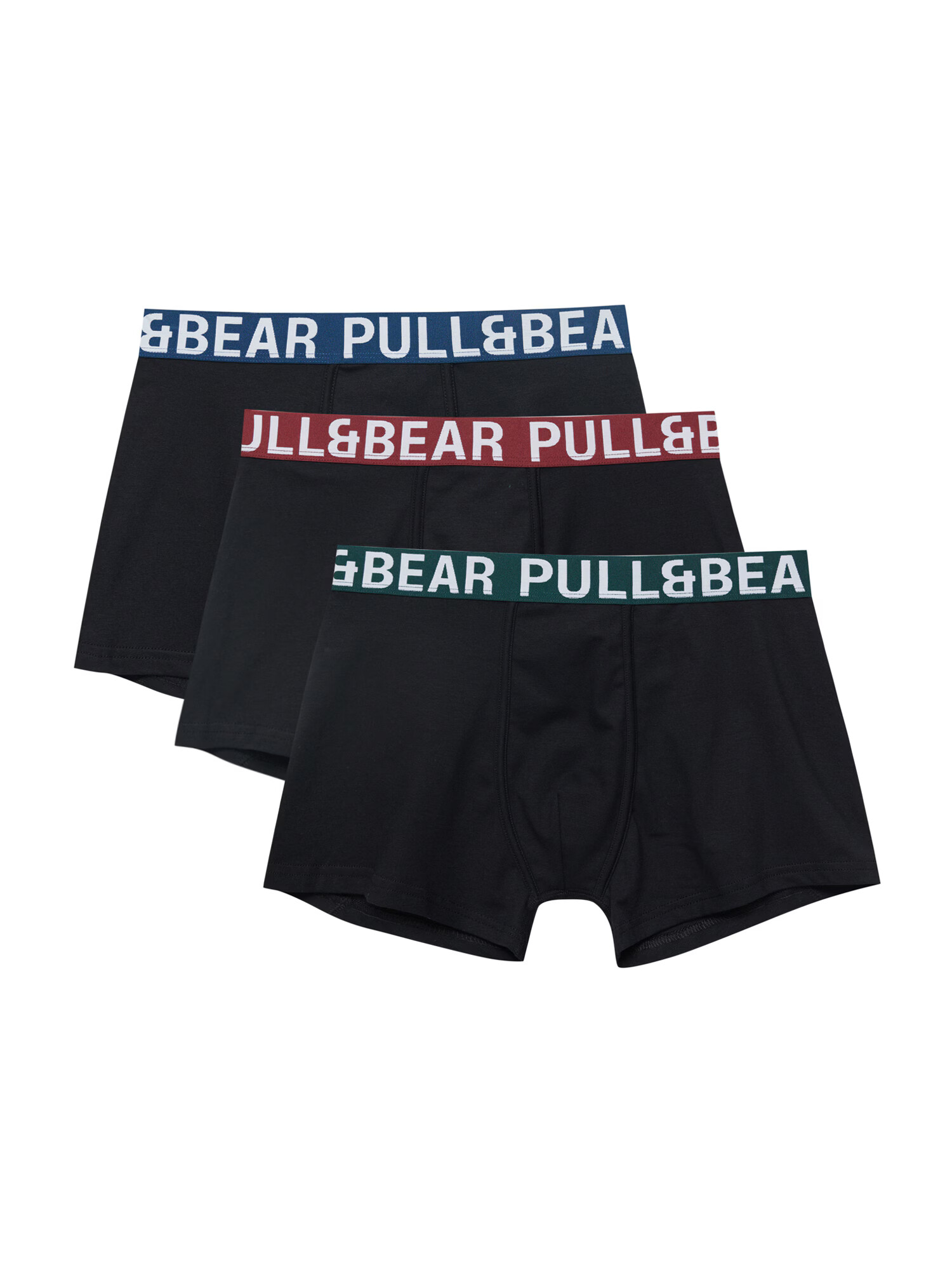 Pull&Bear Boxeri albastru deschis / roșu / negru / alb murdar - Pled.ro