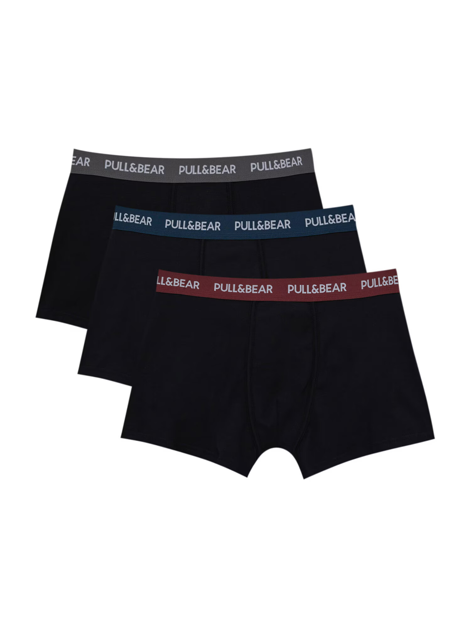 Pull&Bear Boxeri albastru închis / roşu închis / negru / alb - Pled.ro