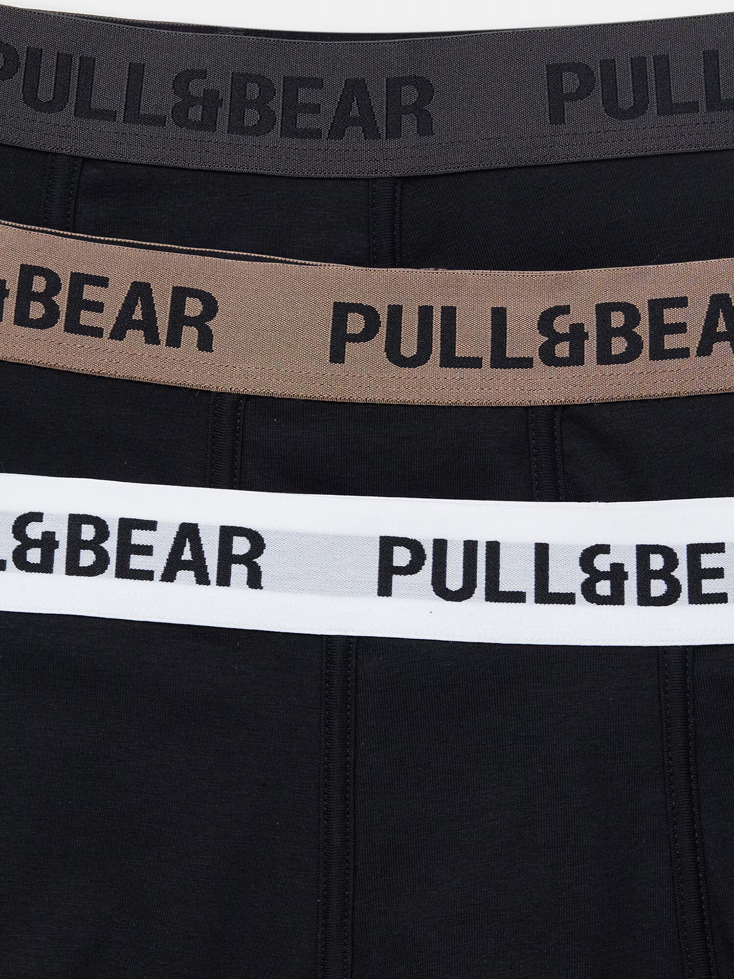 Pull&Bear Boxeri bej închis / gri închis / negru / alb - Pled.ro