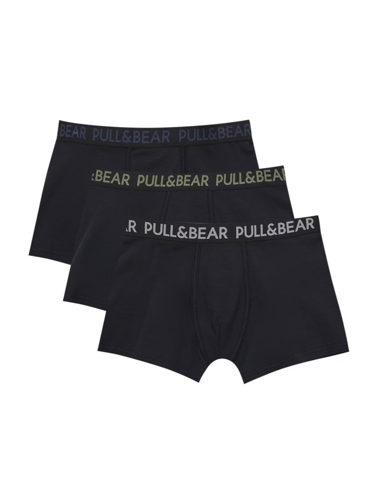 Pull&Bear Boxeri bleumarin / gri taupe / negru / alb - Pled.ro