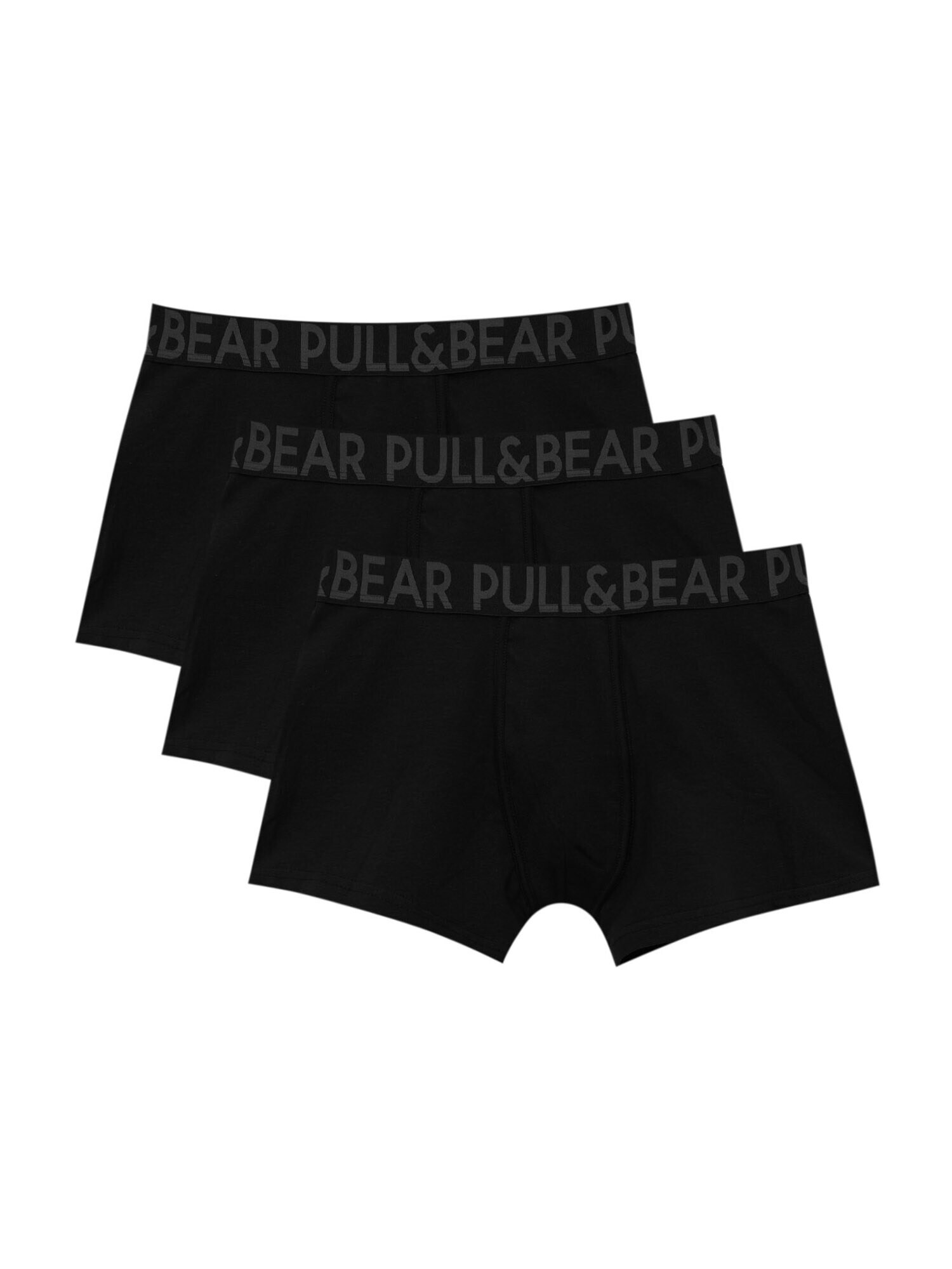 Pull&Bear Boxeri gri închis / negru - Pled.ro