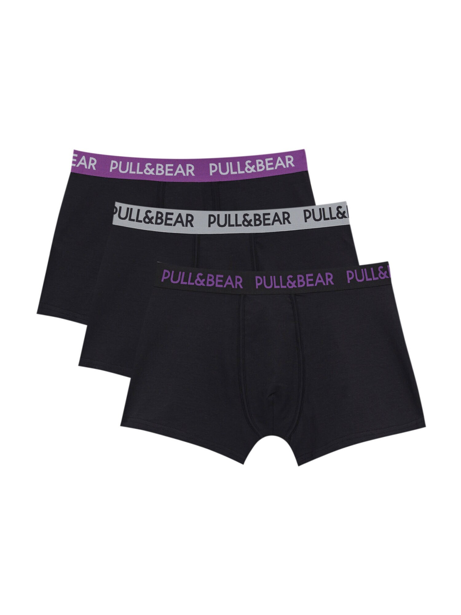 Pull&Bear Boxeri gri / lila / negru - Pled.ro