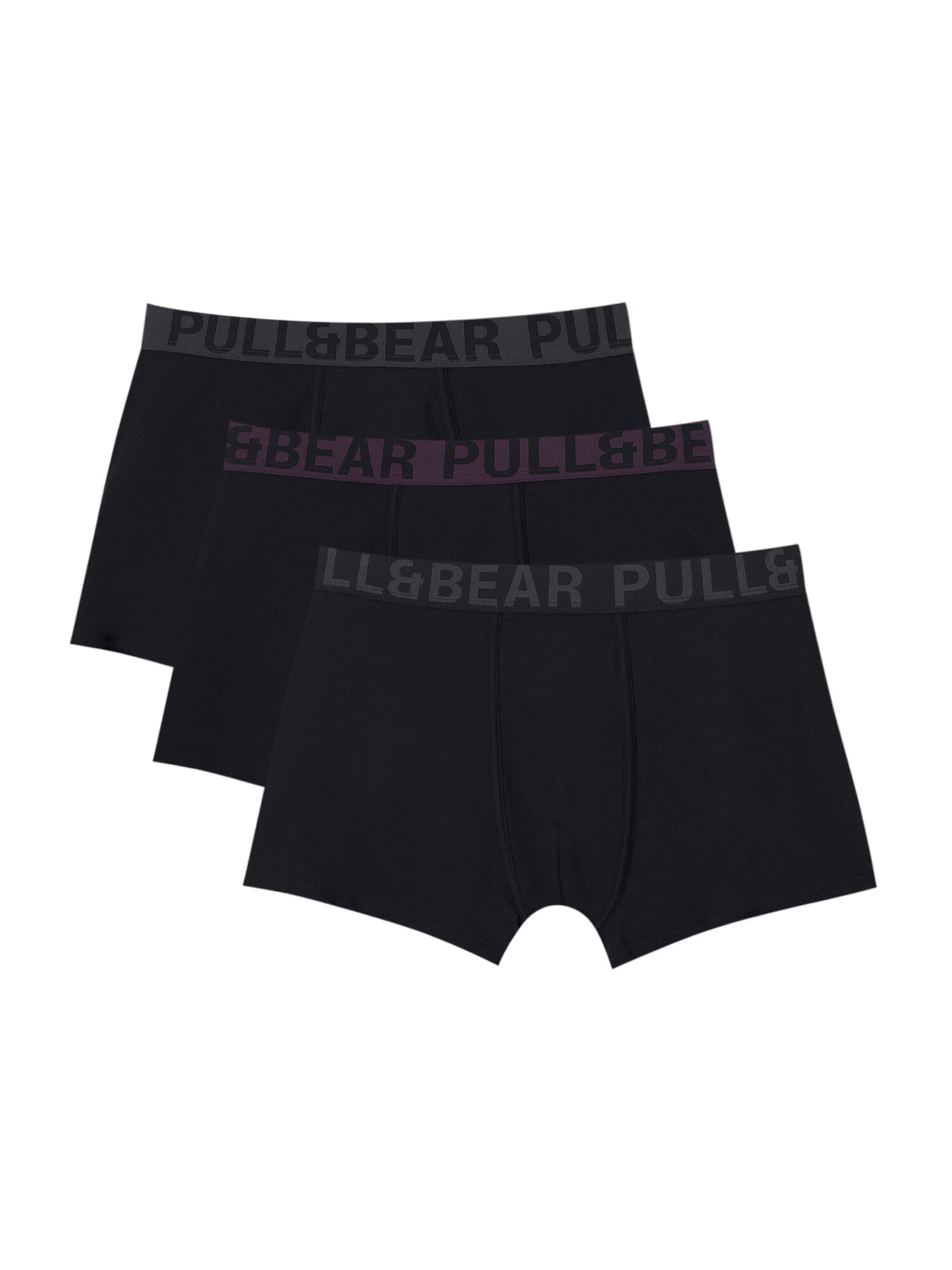 Pull&Bear Boxeri gri / lila / negru - Pled.ro