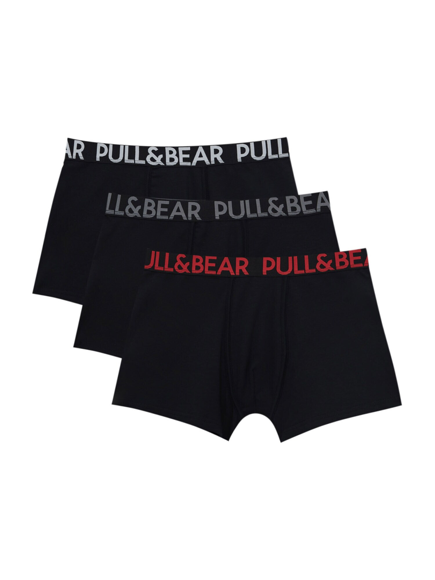 Pull&Bear Boxeri gri / roșu / negru - Pled.ro