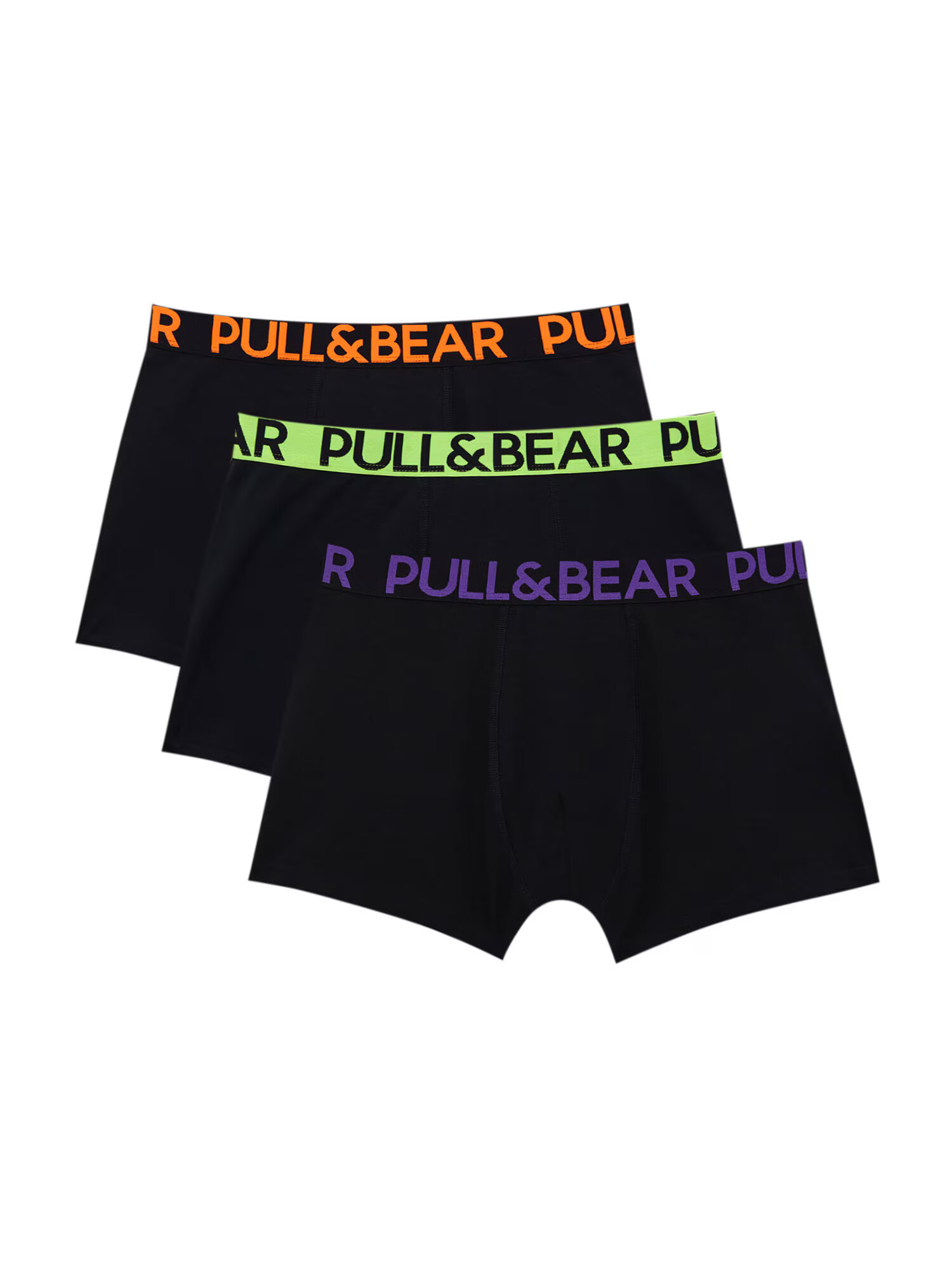 Pull&Bear Boxeri verde neon / mov neon / portocaliu neon / negru - Pled.ro