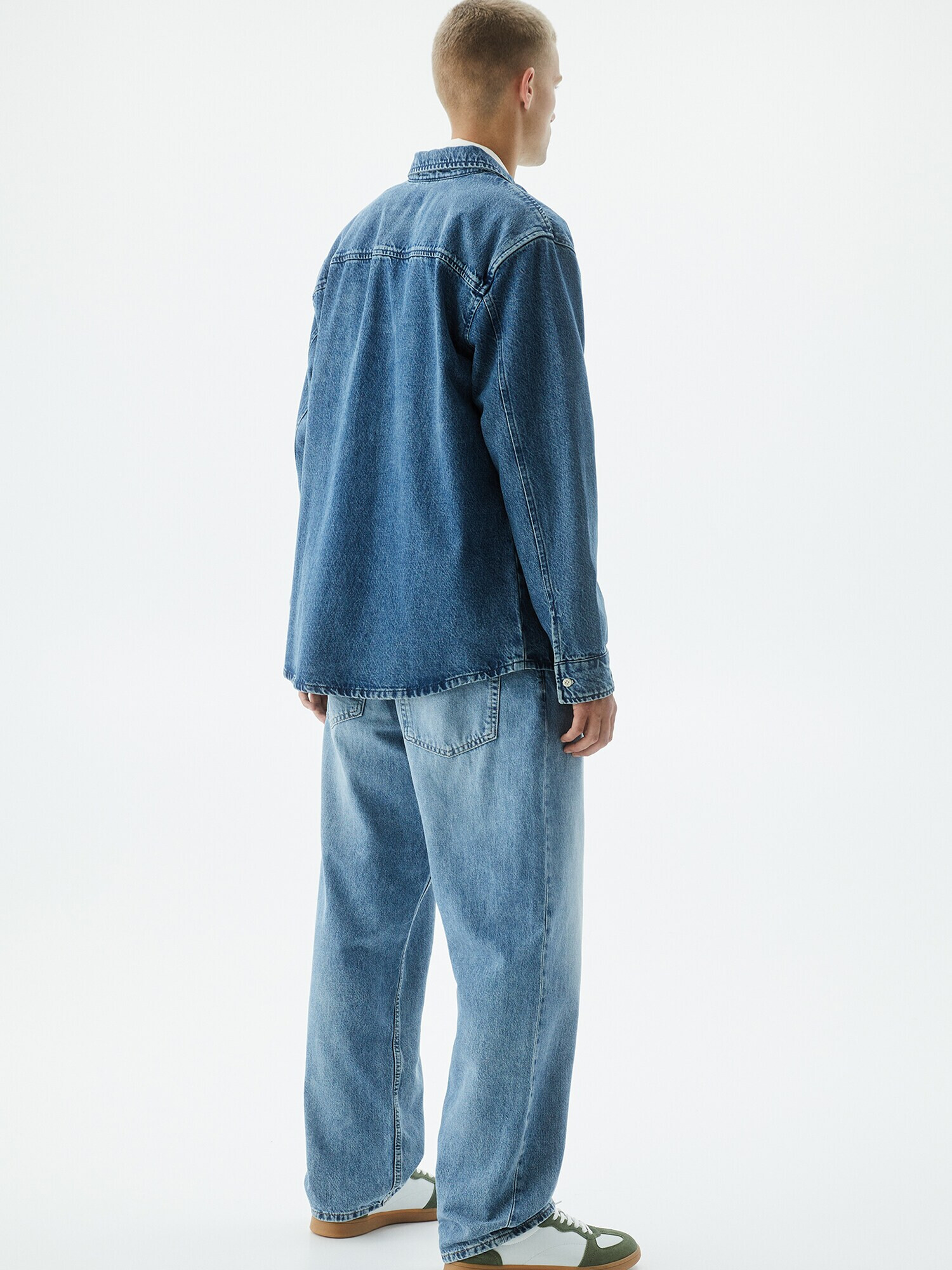 Pull&Bear Cămașă albastru denim - Pled.ro