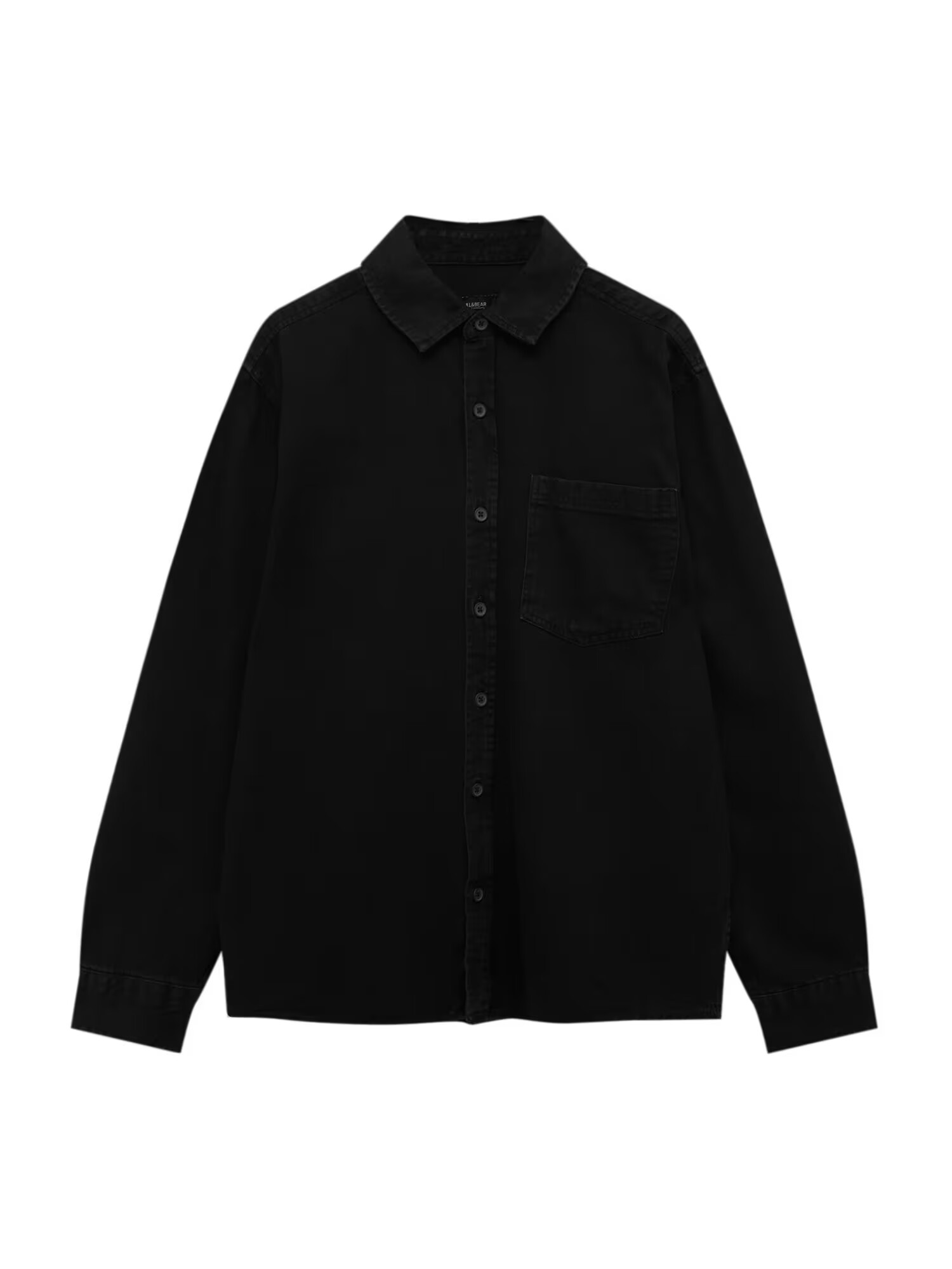 Pull&Bear Cămașă negru denim - Pled.ro