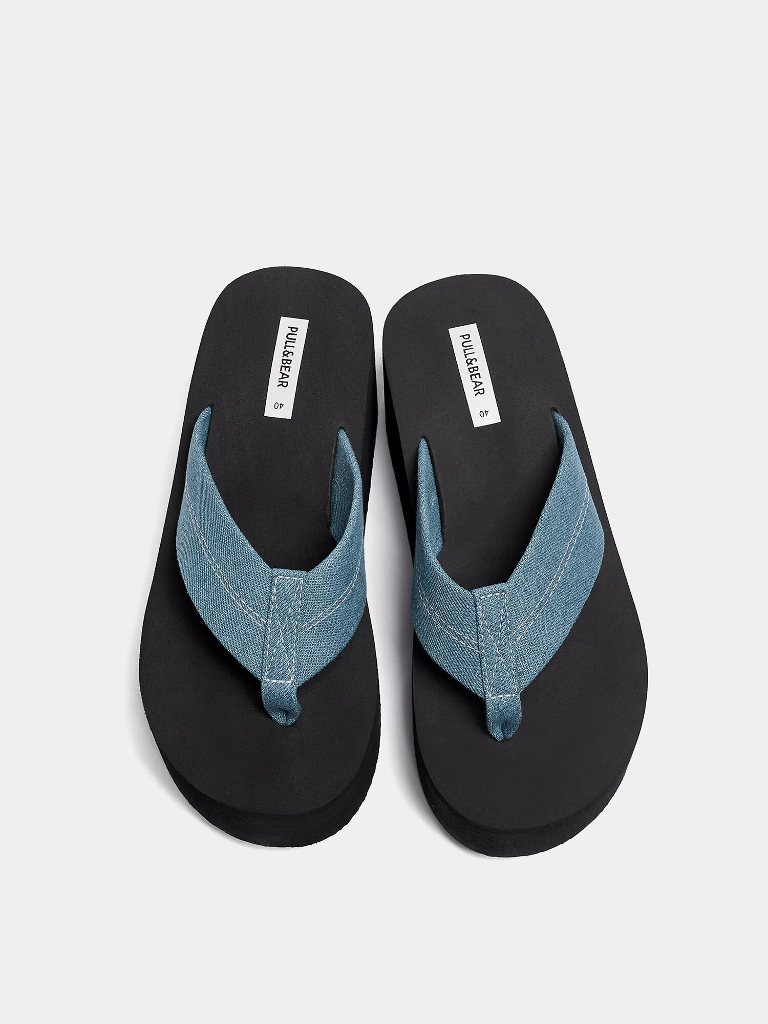 Pull&Bear Flip-flops albastru denim - Pled.ro