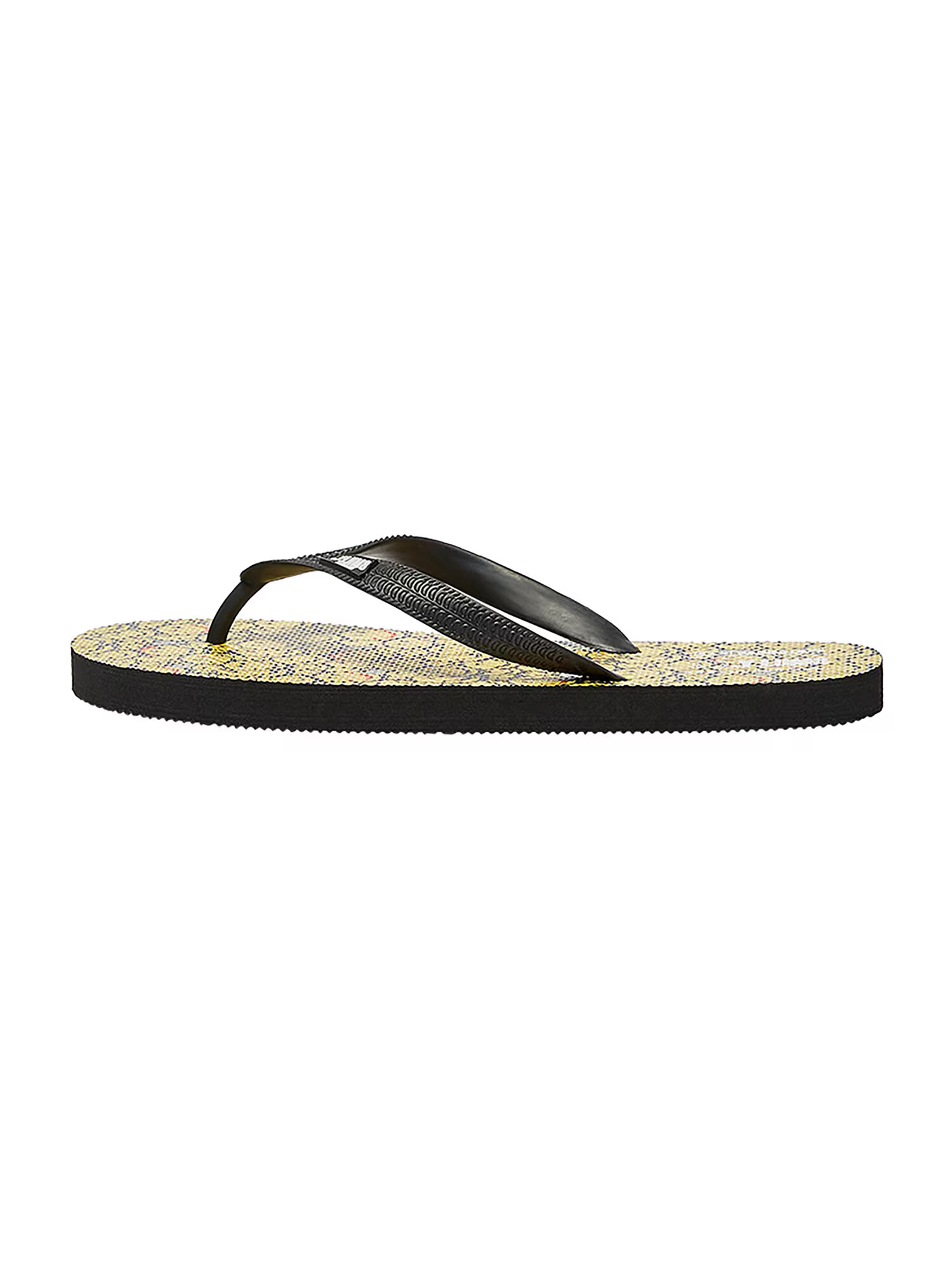 Pull&Bear Flip-flops galben / negru / alb - Pled.ro