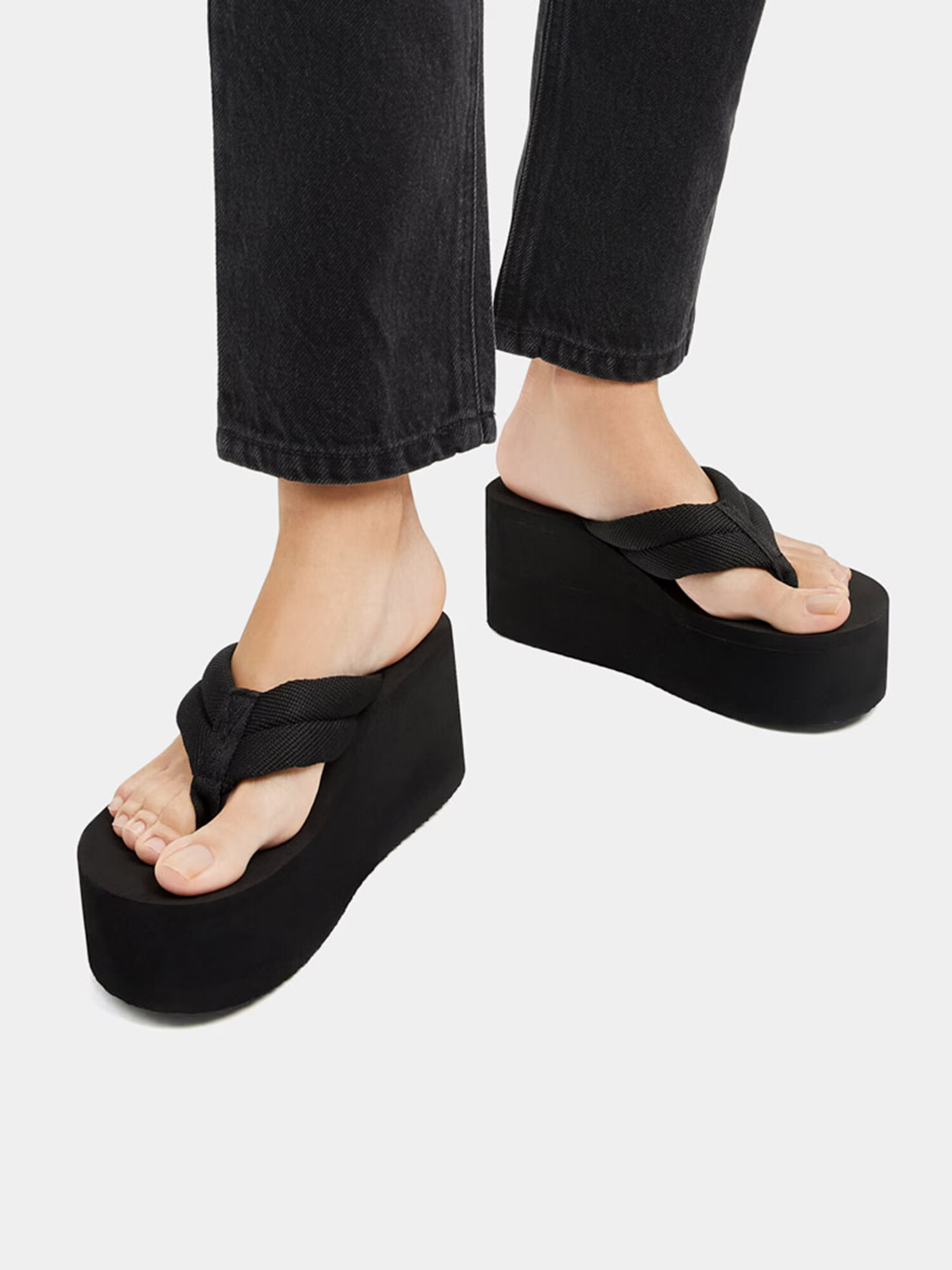 Pull&Bear Flip-flops negru - Pled.ro