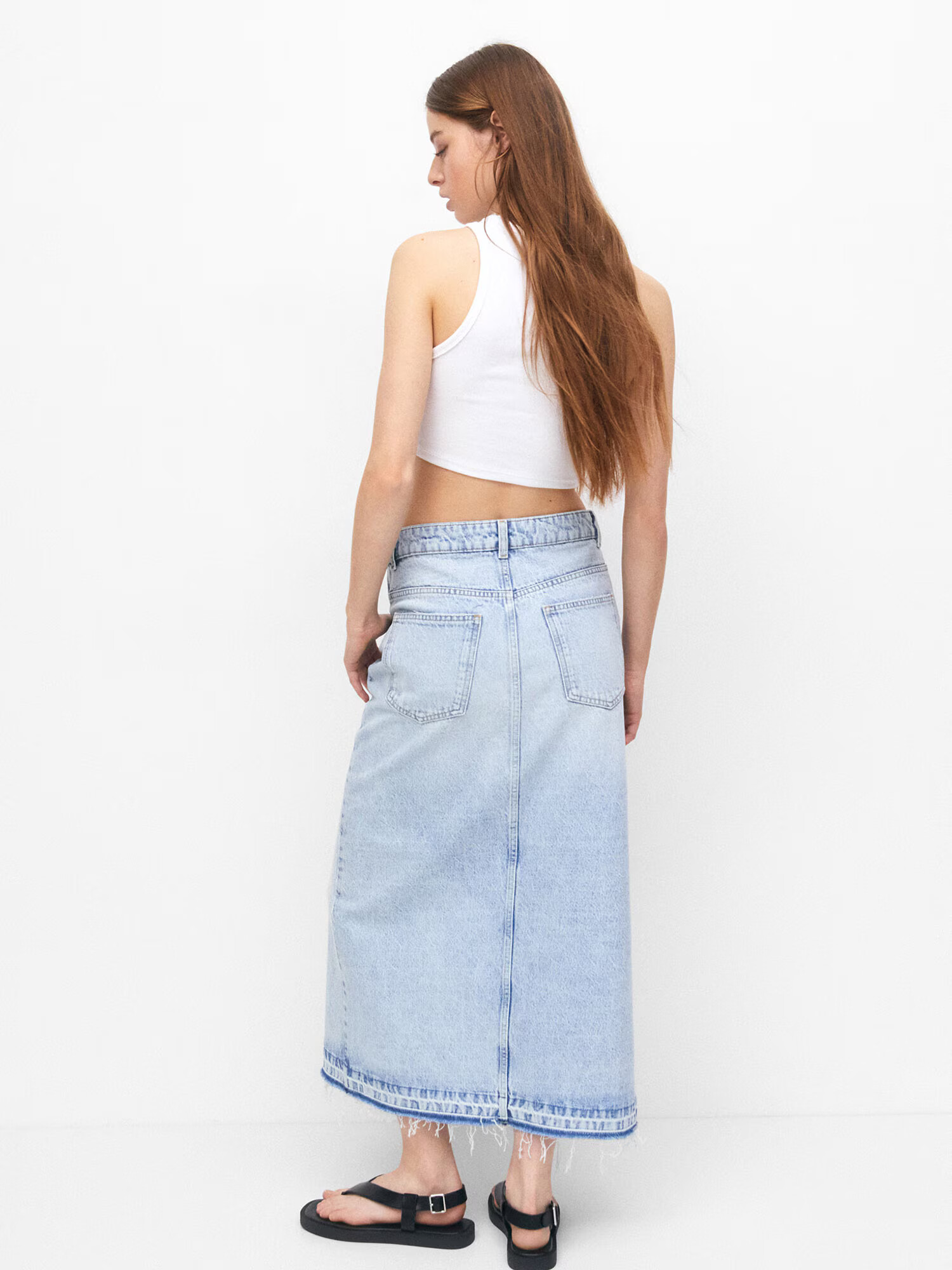 Pull&Bear Fustă albastru denim - Pled.ro