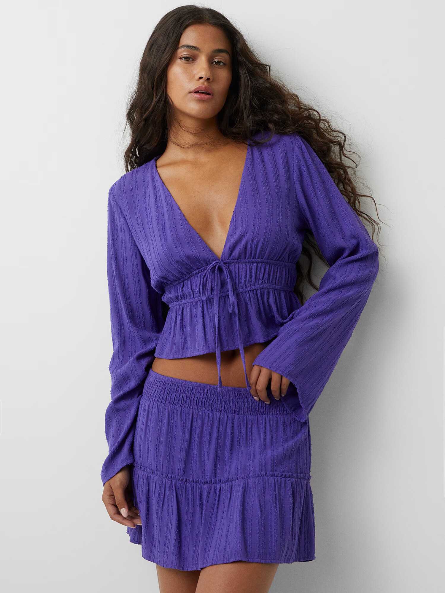 Pull&Bear Fustă albastru violet - Pled.ro