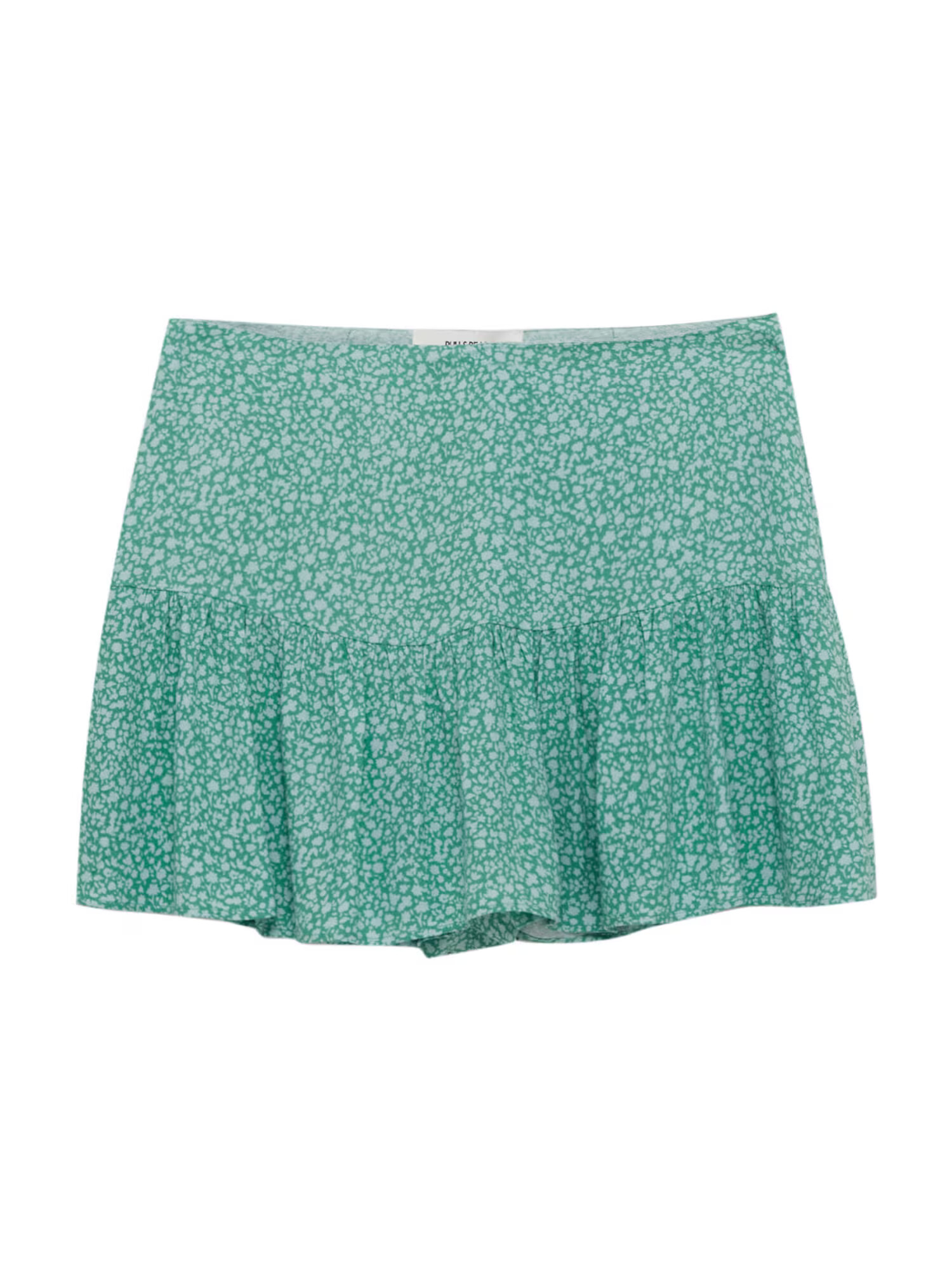 Pull&Bear Fustă verde jad / alb - Pled.ro