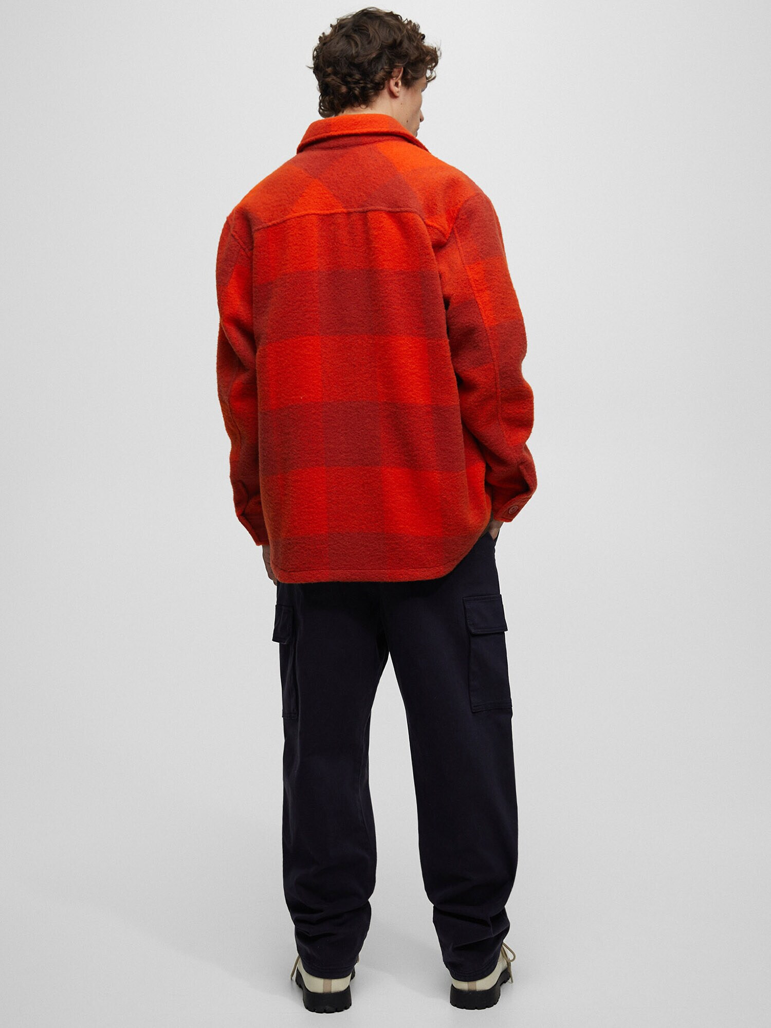 Pull&Bear Geacă de primăvară-toamnă roșu burgundy / roșu orange - Pled.ro