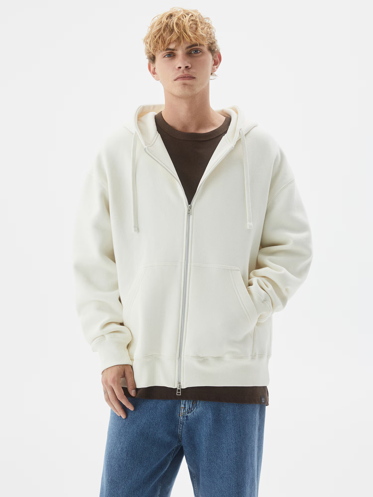 Pull&Bear Hanorac alb - Pled.ro