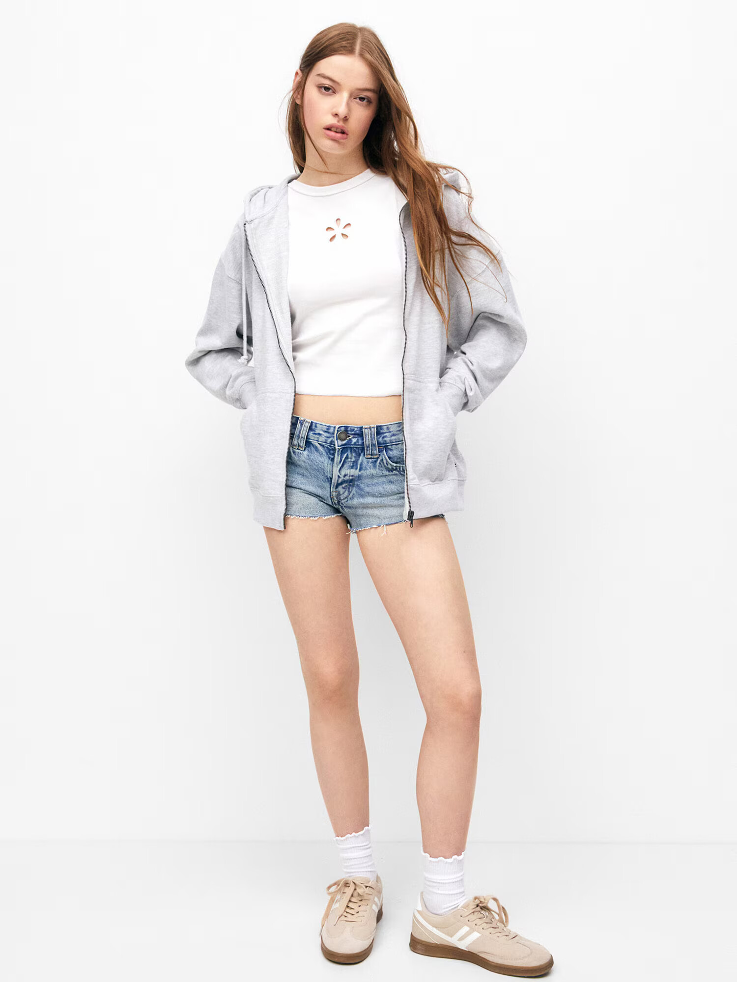 Pull&Bear Hanorac gri amestecat - Pled.ro